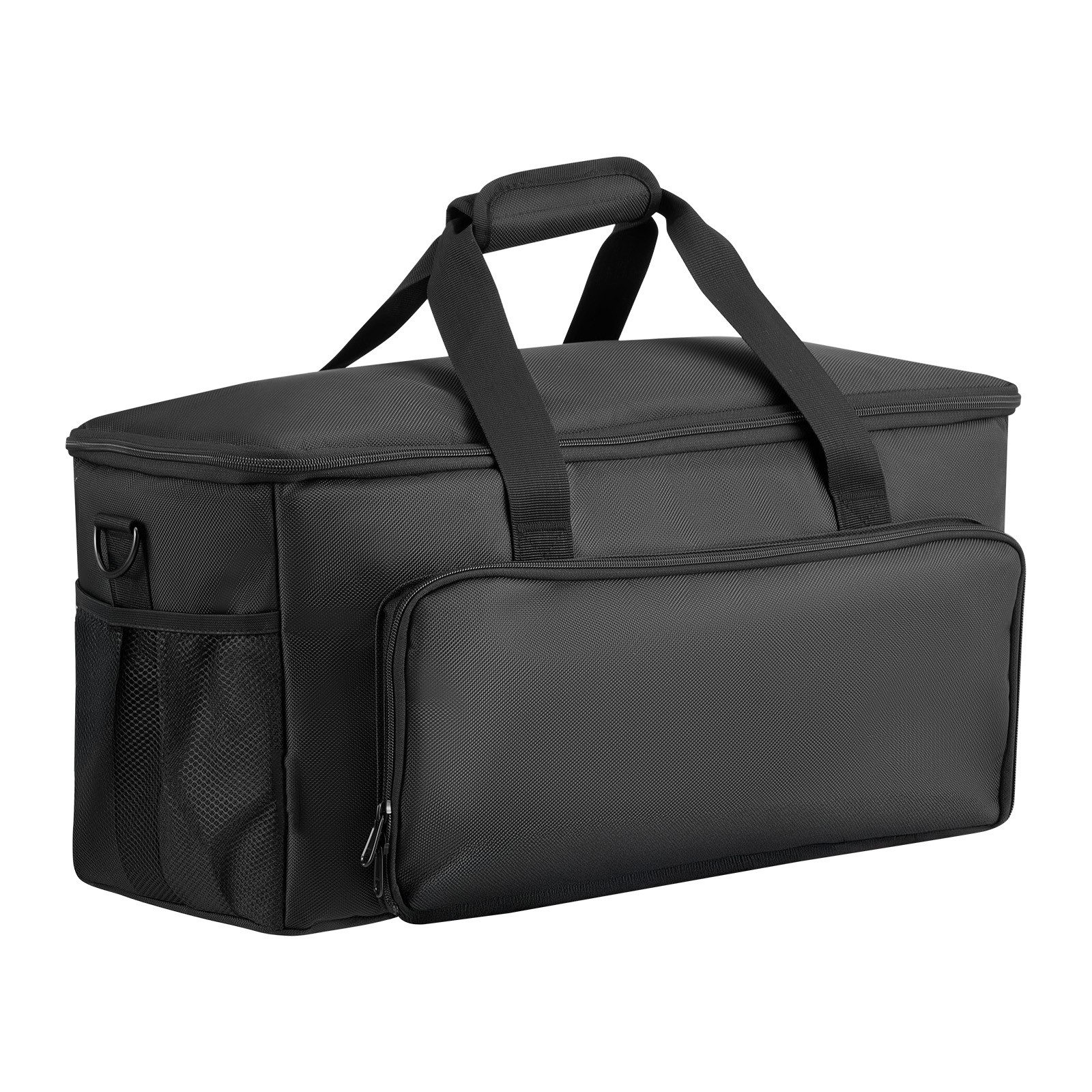 Uimoso Rolling DJ Cable Bag with Wheels, Padded Design, 6 Adjustable Dividers