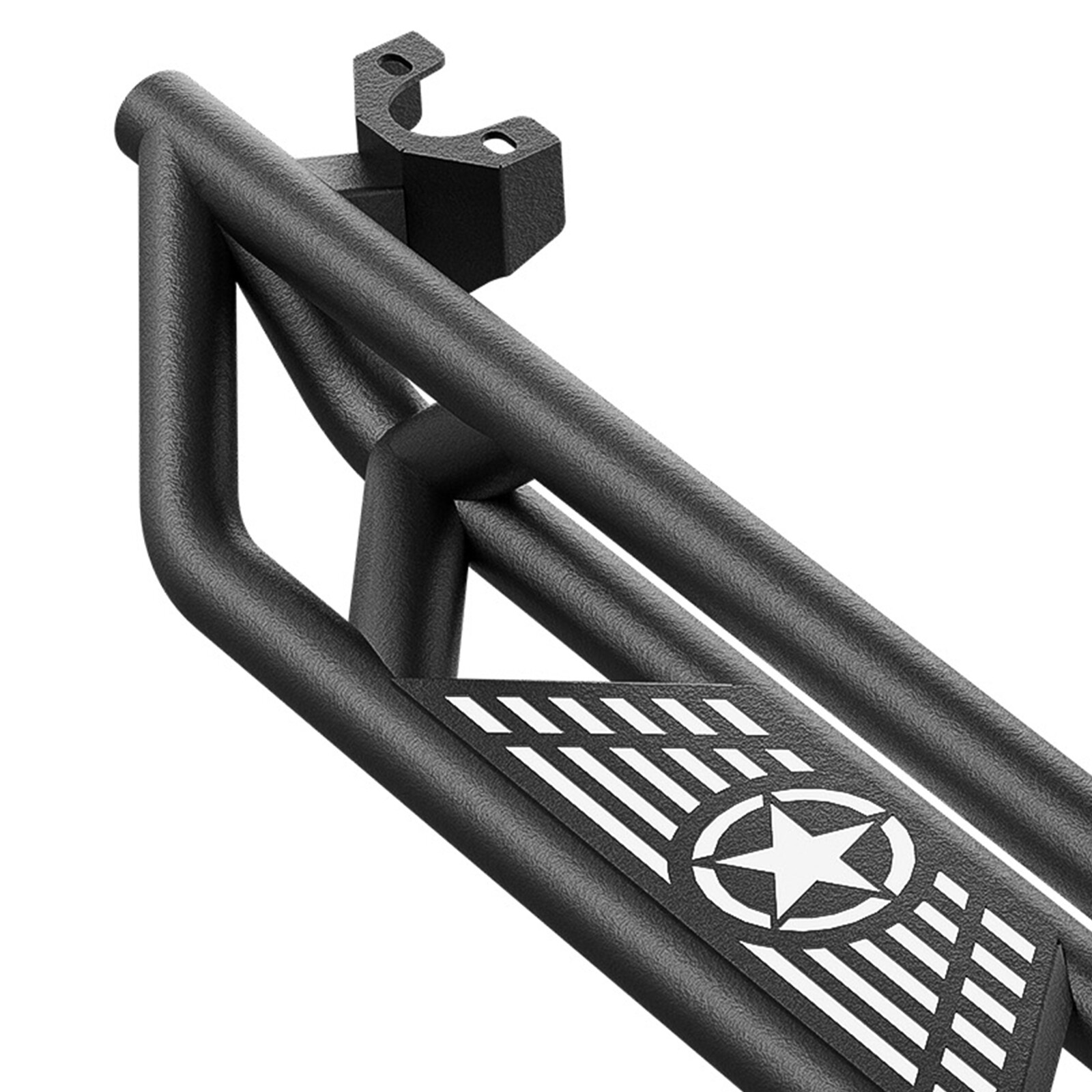 Running Boards For 2007-2018 Jeep Wrangler JK 2Doors Side Steps Nerf Bars Plates