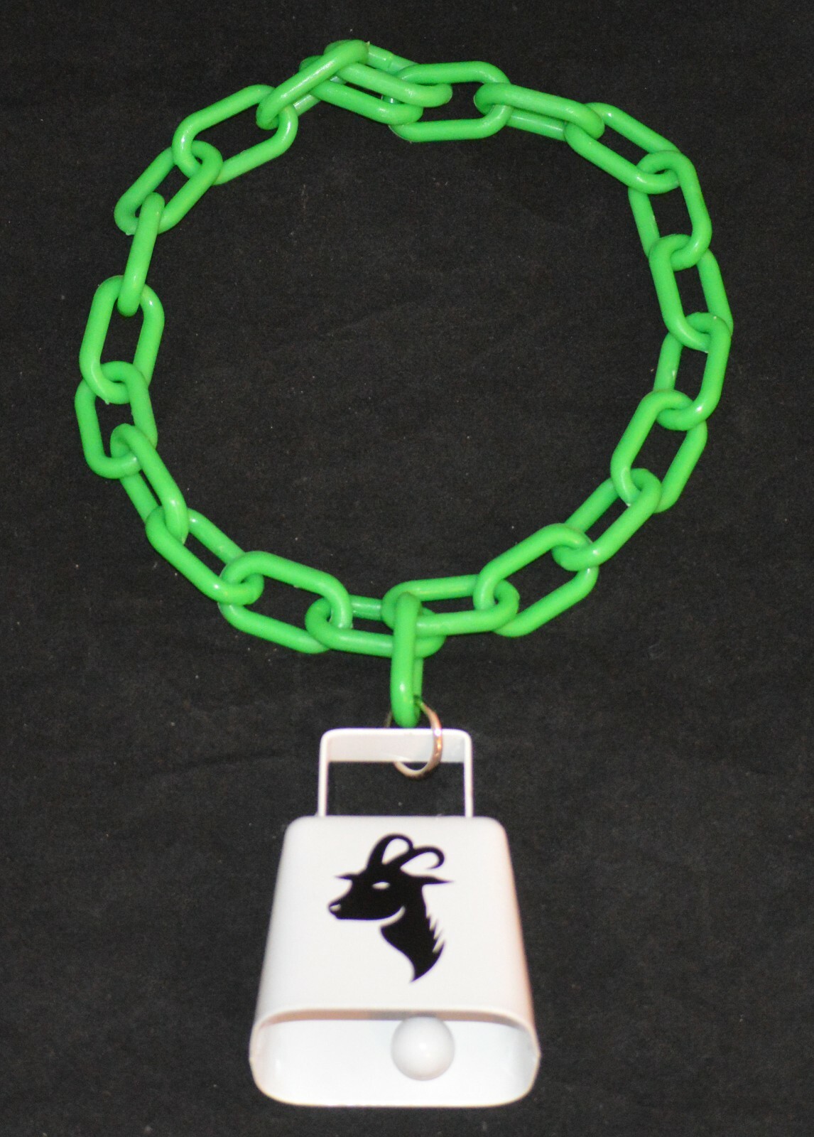 PLASTIC CHAIN GOAT COLLARS with COW BELL 1 1/2" X 3/4" LINKS 20" LONG
