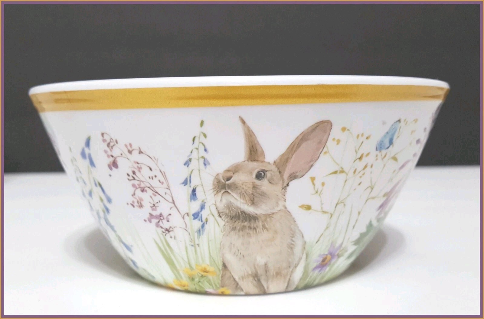 Williams Sonoma Kids 3 PC Floral Meadow Bunny Dinner Set NIB Rabbit Easter