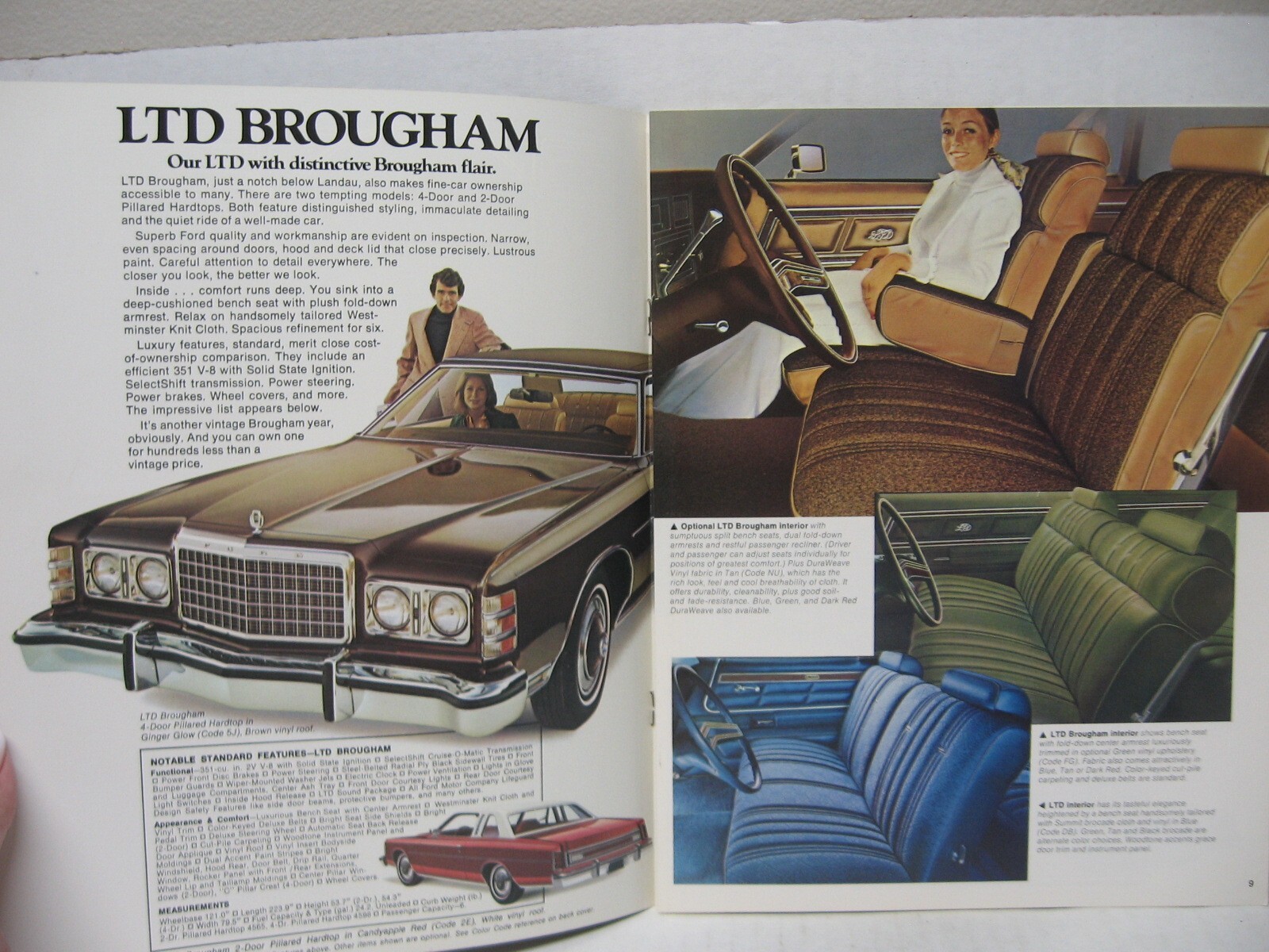 1975 Ford LTD Landau Brougham Wagon Car Dealer Sales Brochure Catalog