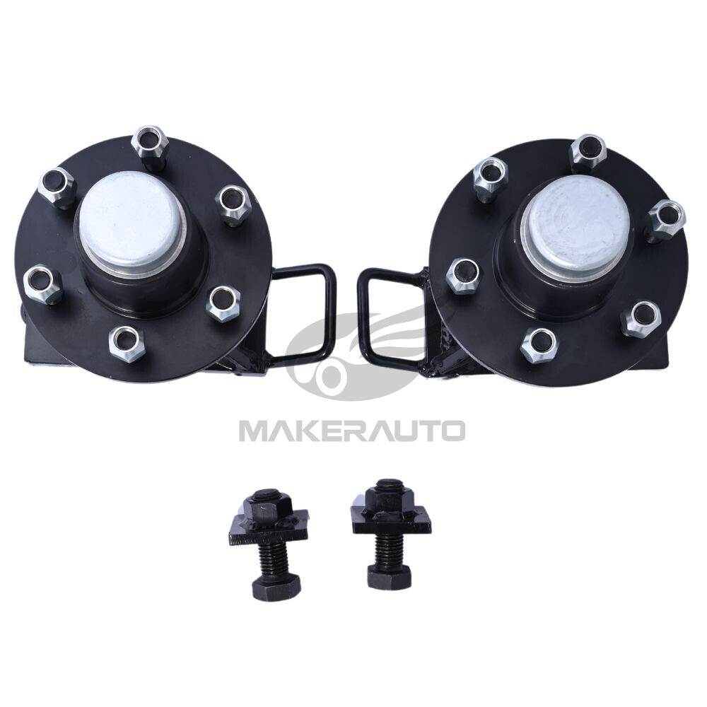 2PCS 6x 5.5 Lug Superior Shipping Container Wheels, Bolt-on Spindle Kit 8000LB