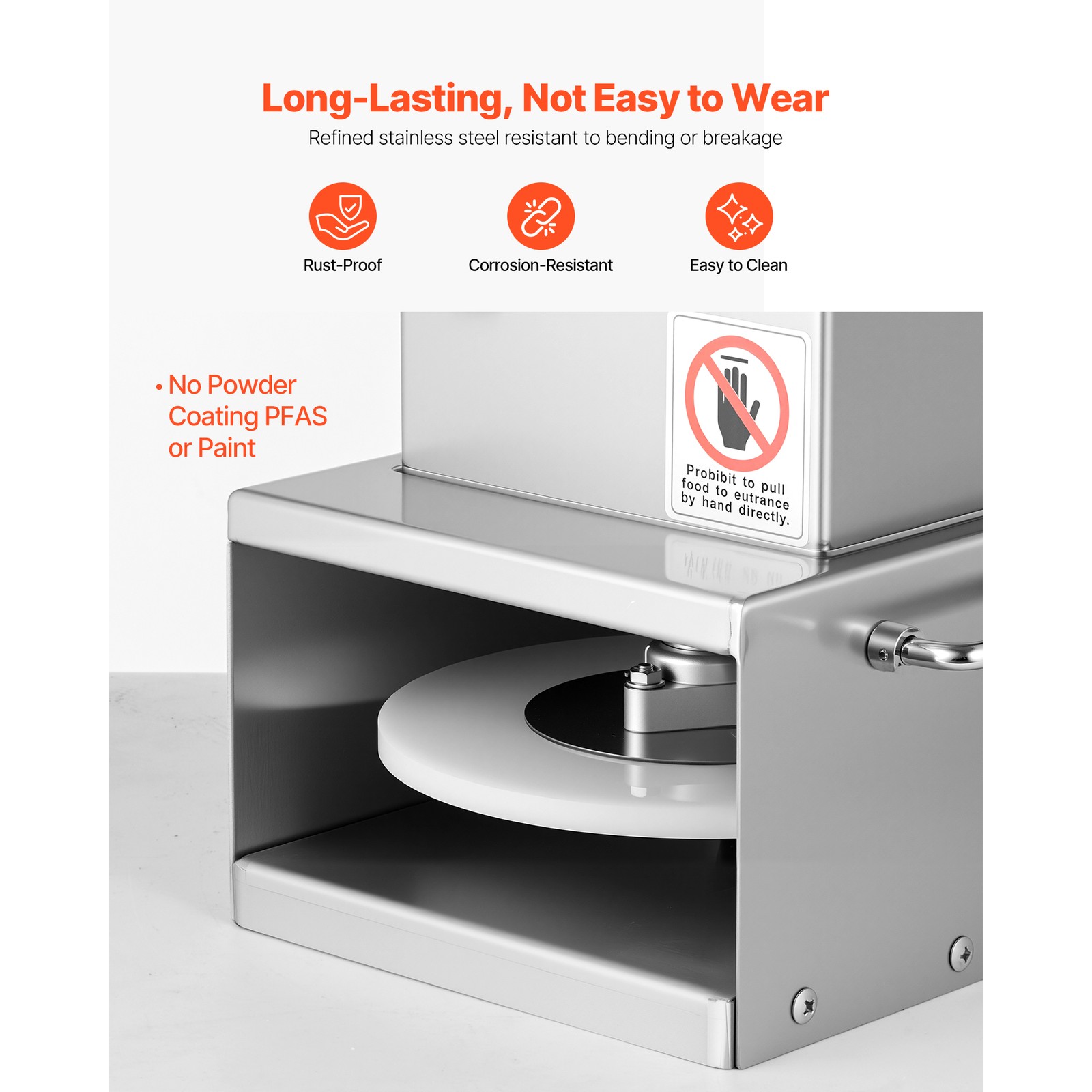 6 in Electric Pizza Dough Press Machine Pizza Pastry Sheeter Stainless Steel