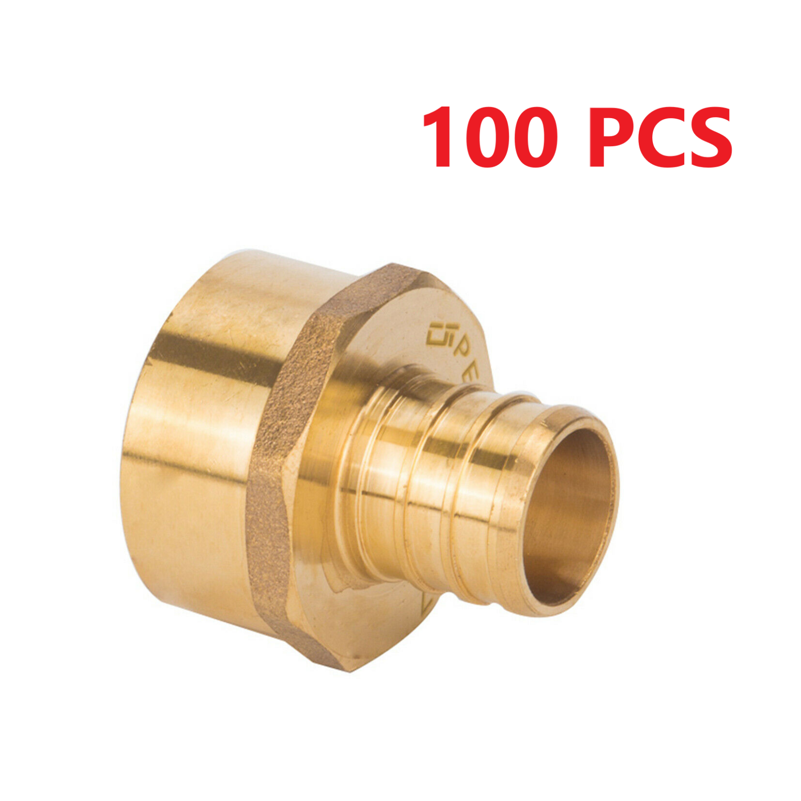 100 PCS PEX 3/4" x 3/4" Female NPT Thread Adapter Crimp Fitting (Lead Free)