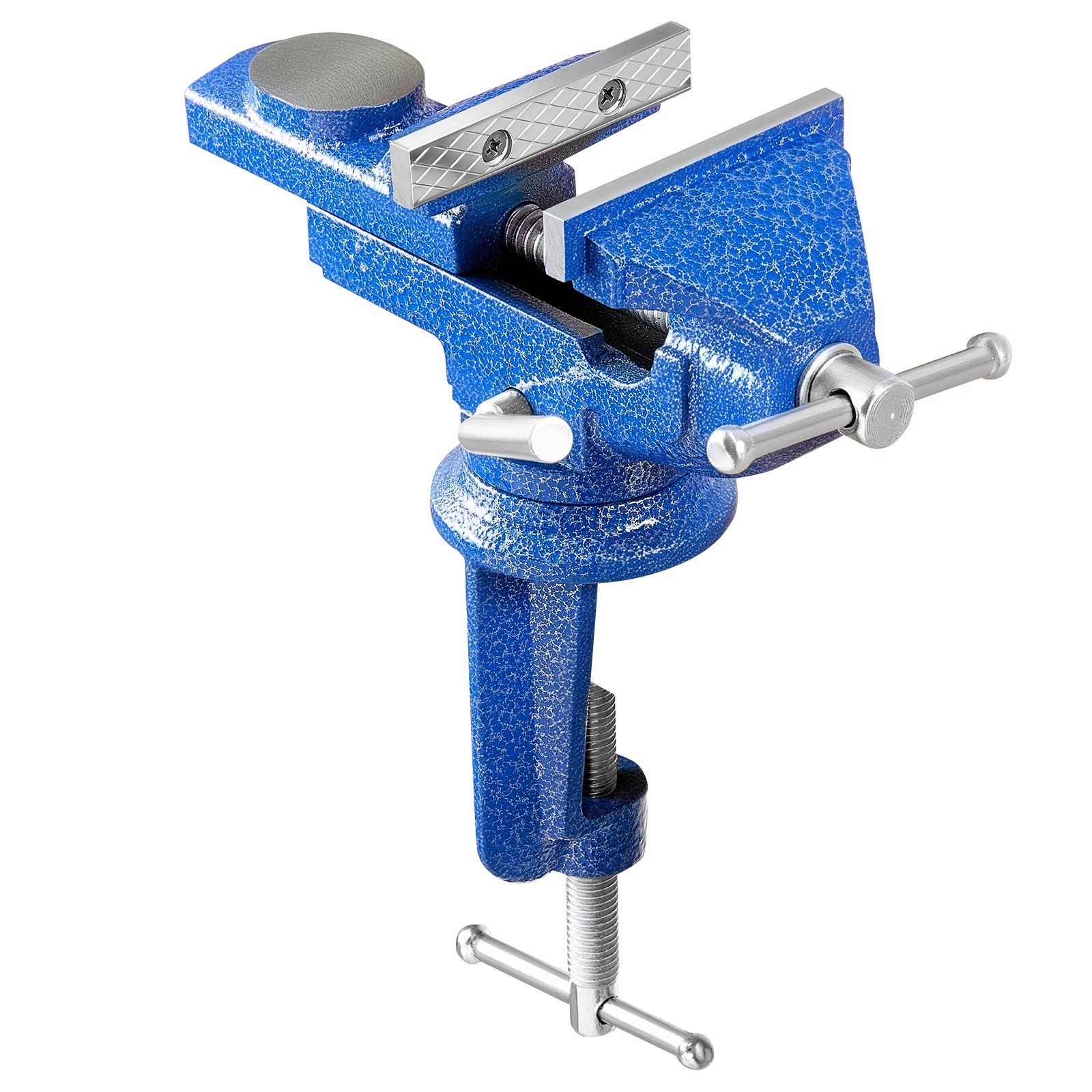 VEVOR Bench Vise 3 Inch Portable Workbench Vice Clamp 360° Swivel Base Cast Iron