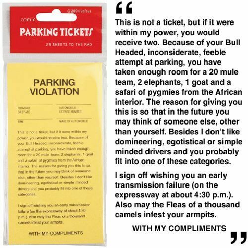 2pcs Yellow Revenge Fake Parking Tickets(50 tickets)-Parking Violation Gag Prank
