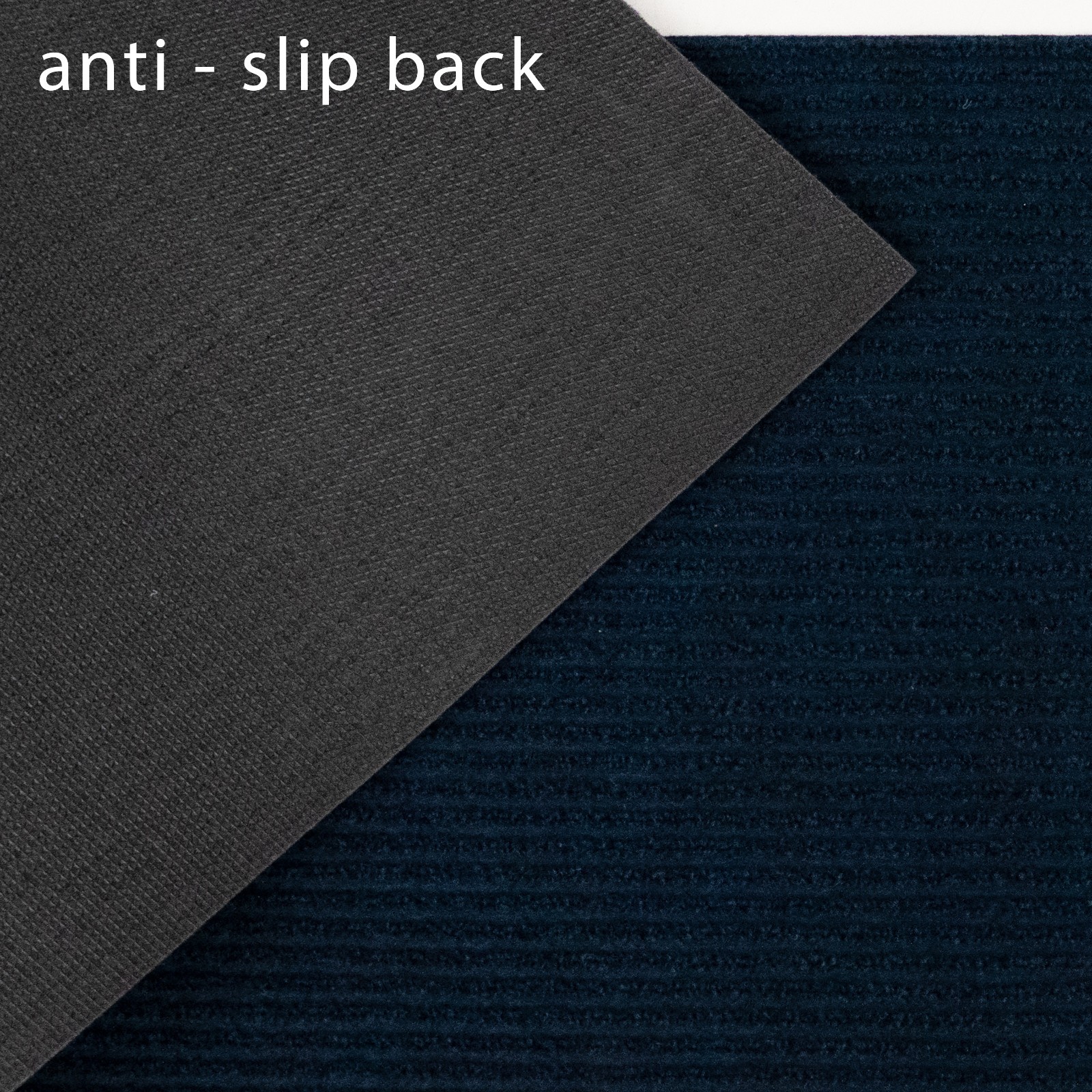 Custom Size Anti-Slip Dark Blue Outdoor Runner Rug