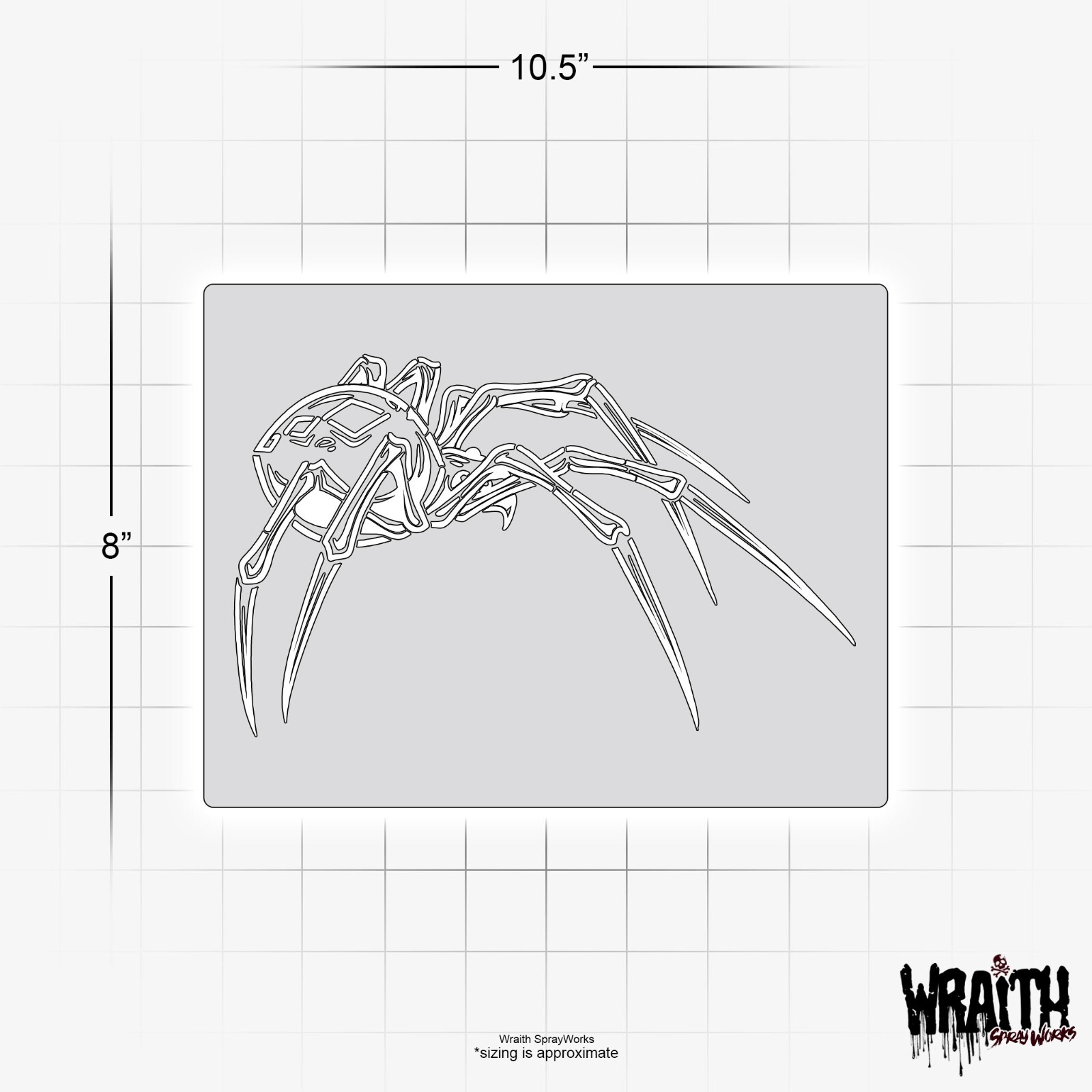 Spider #4 - Reusable Airbrush Stencil Template