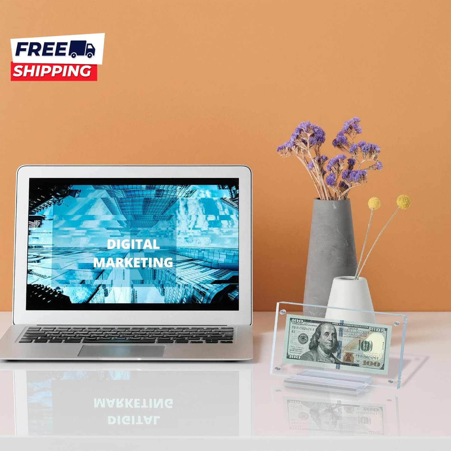 Dollar Bill Frame Display Acrylic Dollar Bill Holder for Collectors Currency