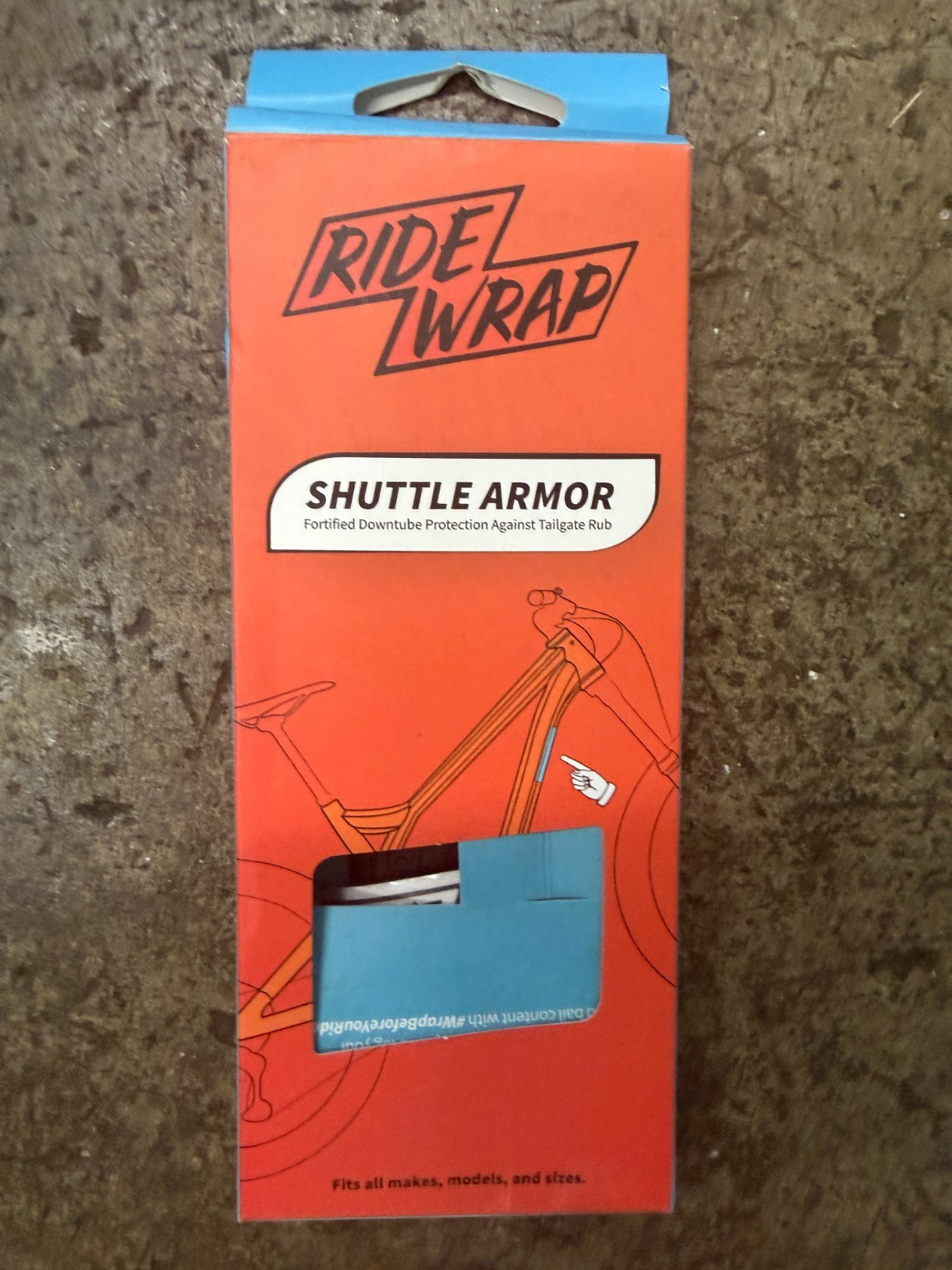 RideWrap Shuttle Armor - Matte Black - RW-PU-RT-MB-917 Downtube Protector