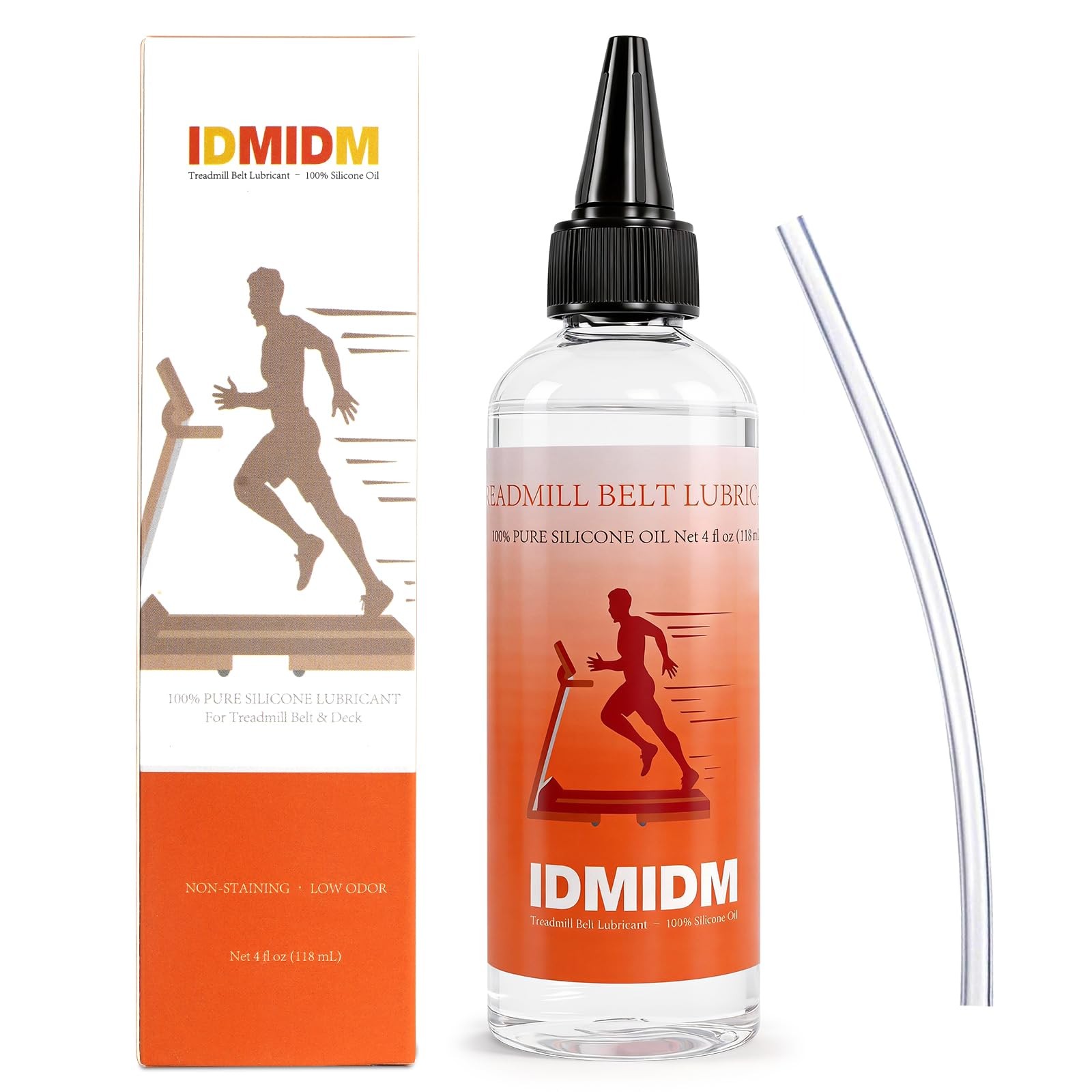 Treadmill Belt Lubricant, 100 Silicone Oil, 4 fl oz / 118 ml, Easy-Apply Nozz...