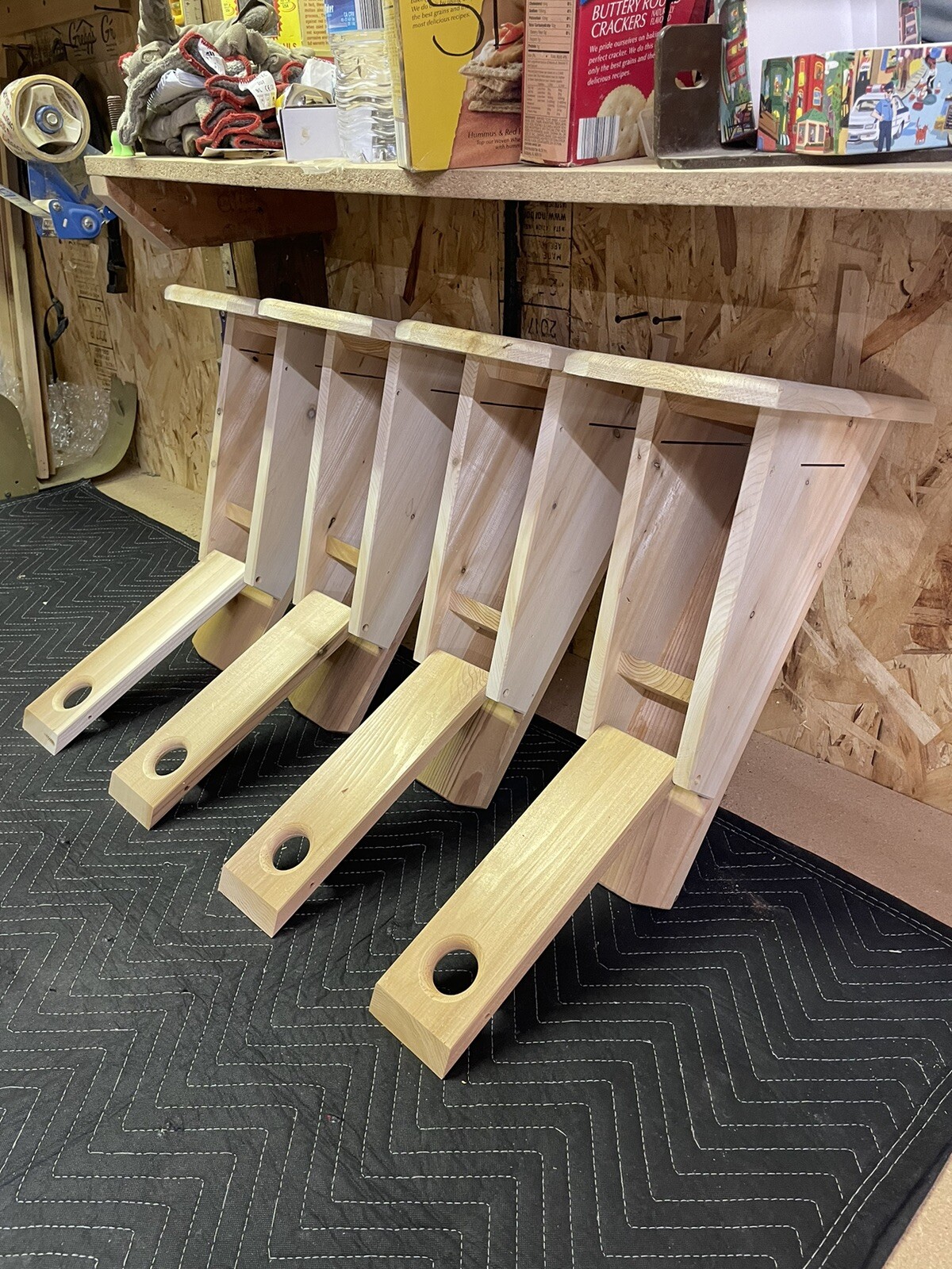 4-pack Peterson style Bluebird nest box (100% cedar).