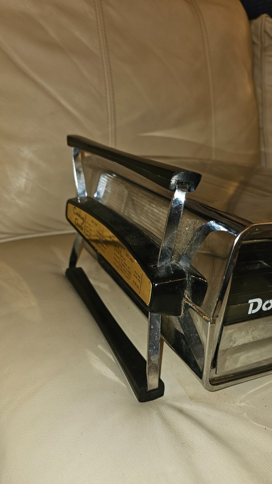 Vintage Mid Century Chrome Glass Dominion Oven Broiler Kitchen Appliance Tested