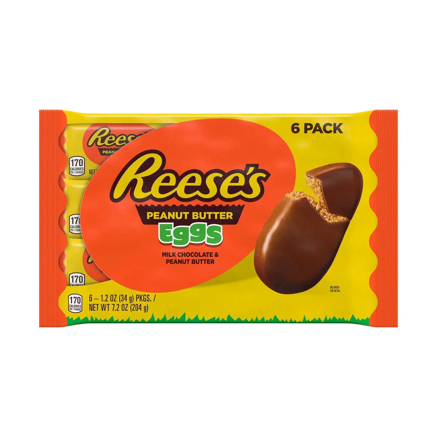 Reese's Milk Chocolate Peanut Butter Eggs Easter Candy Basket Stuffers, Packs 1.