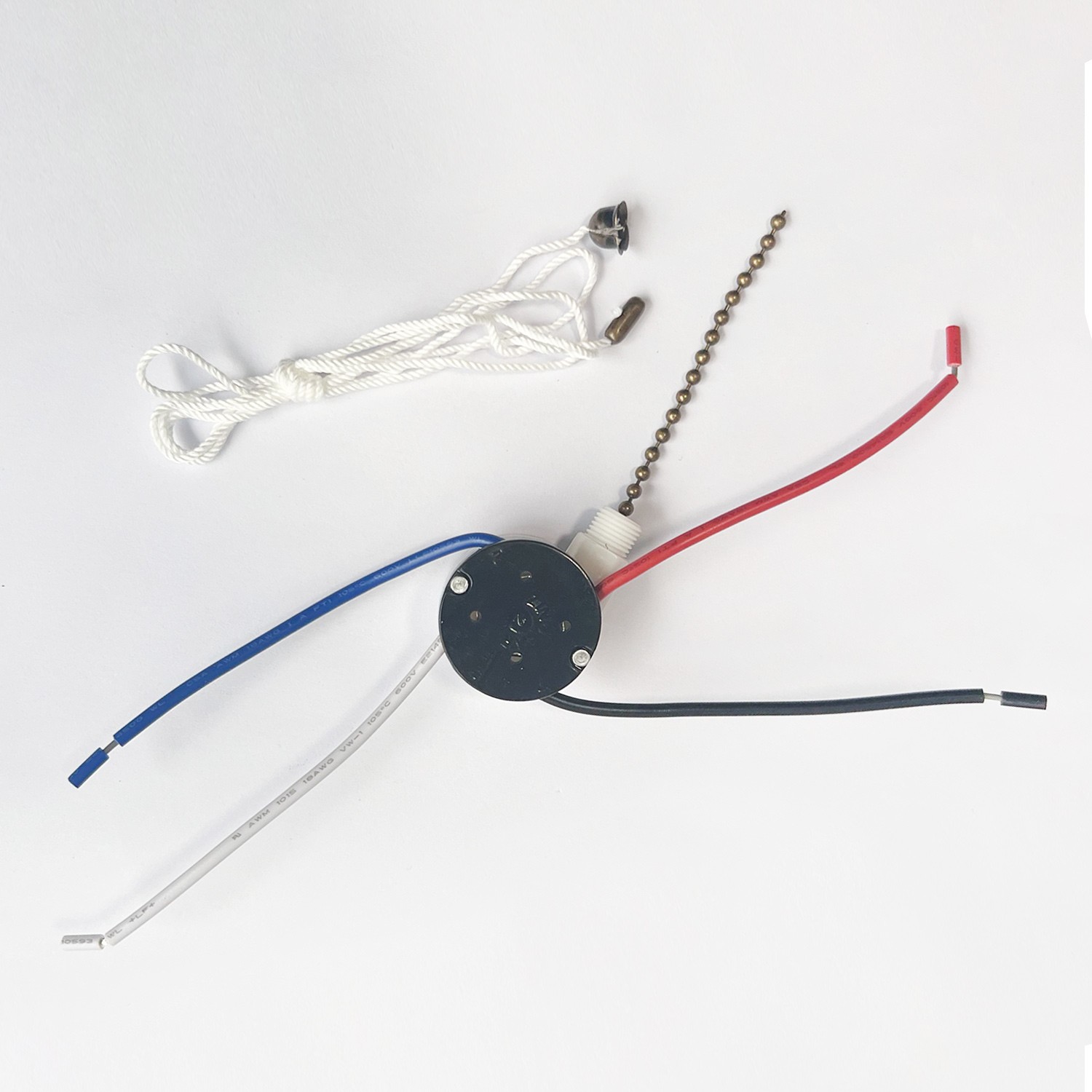 Zing Ear ZE-208S 3Speed 4Wire Ceiling Fan Pull Chain Switch 6A 125VAC-Bronze USA