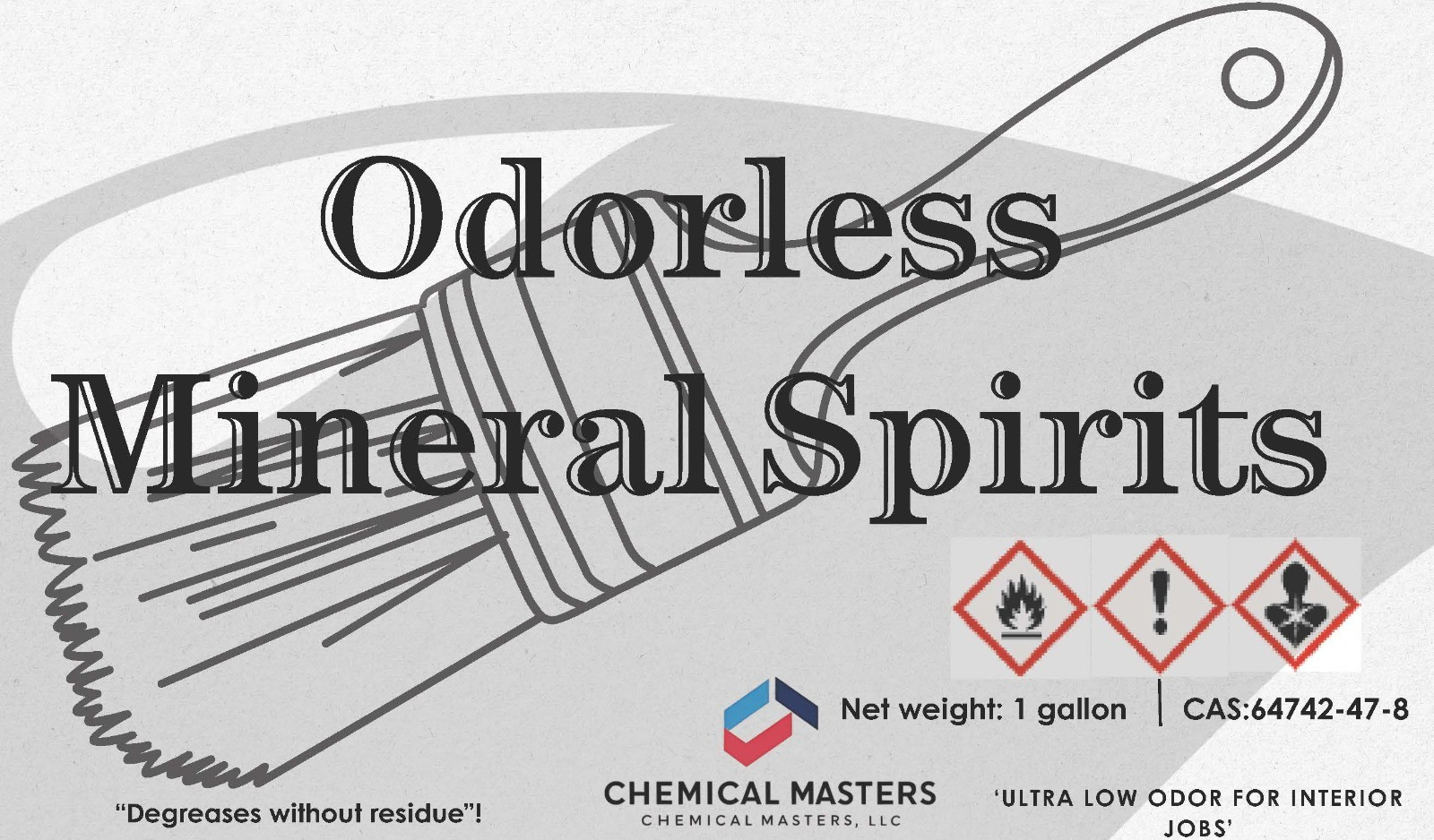Premium Odorless Mineral Spirits - Heavy Duty Commercial Paint Thinner - 128floz