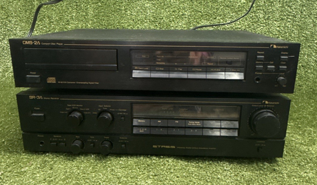 Vintage 80’s Nakamichi Stereo Receiver & CD Player Bundle SR-3A & OMS-2A WORKS!