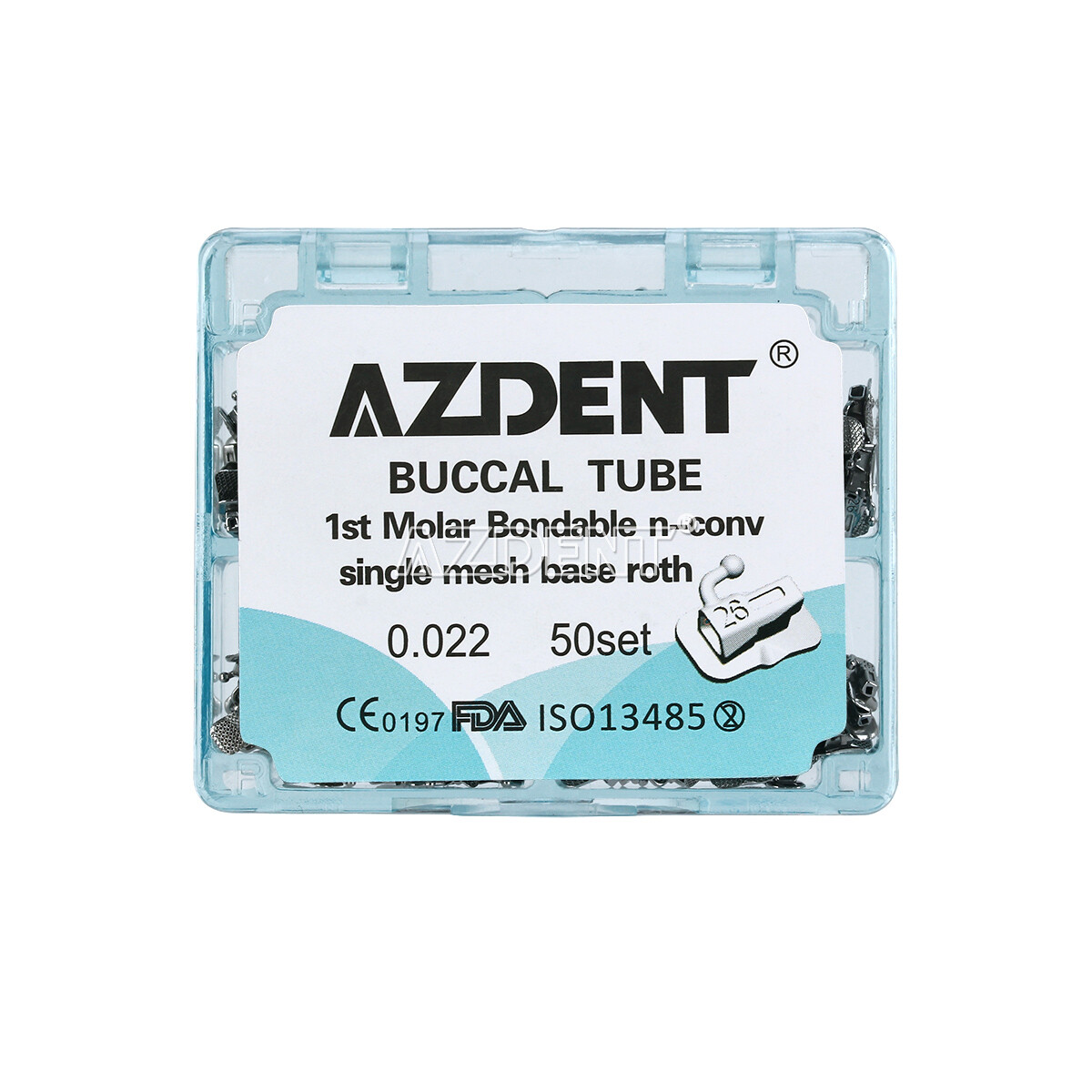 AZDENT Dental Orthodontic Buccal Tubes 1st 2nd Molar Tube Roth MBT 022 Bondable