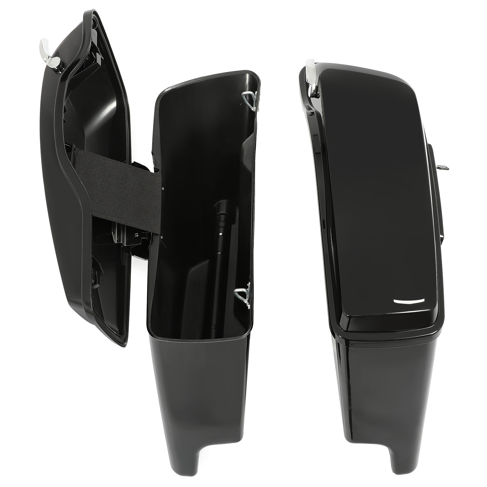 5" Stretched Extended Hard Saddle bags For Harley Road King Street Glide 2014-24
