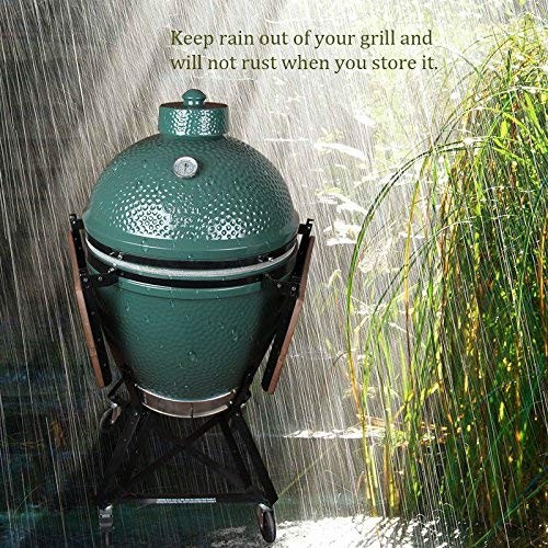 Dracarys Grill Chimney Top Vent Cap Ceramic Damper Egg Green-Ceramic