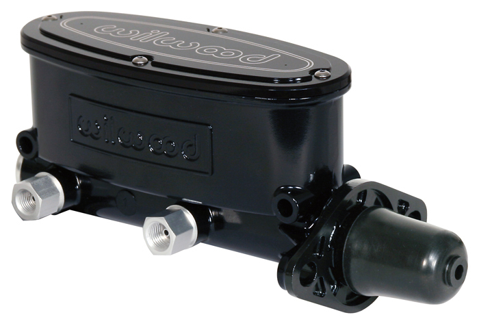 WILWOOD BLACK TANDEM MASTER CYLINDER,1 1/8",WITH COMBINATION PROPORTIONING VALVE