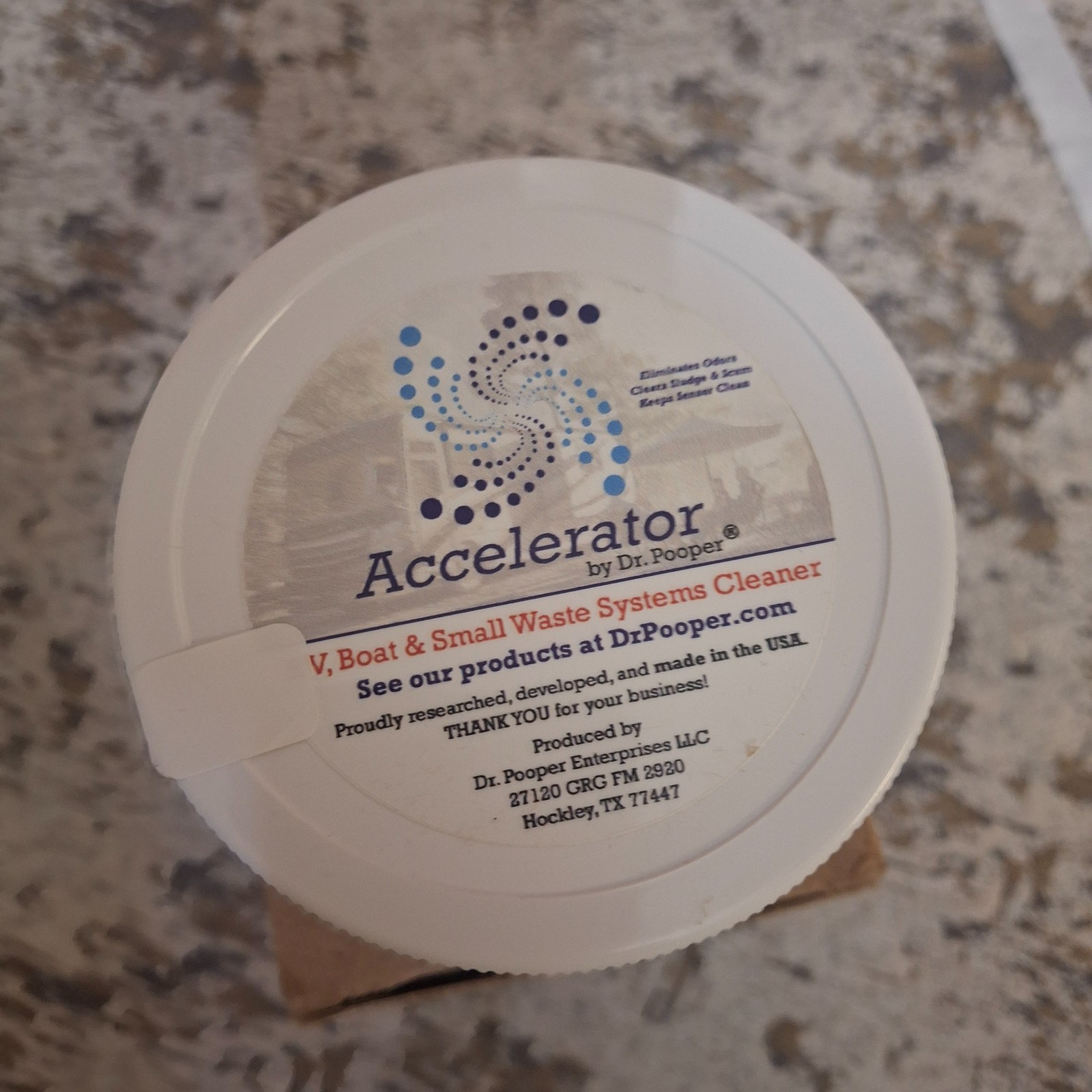 Accelerator by Dr Pooper RV Boat Camp Toilet Waste System Cleaner 65 Dose Powder