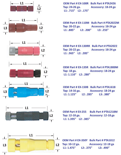 6 Pack BLUE Posi-Tap #PTA1618 14-16 ga wire connector