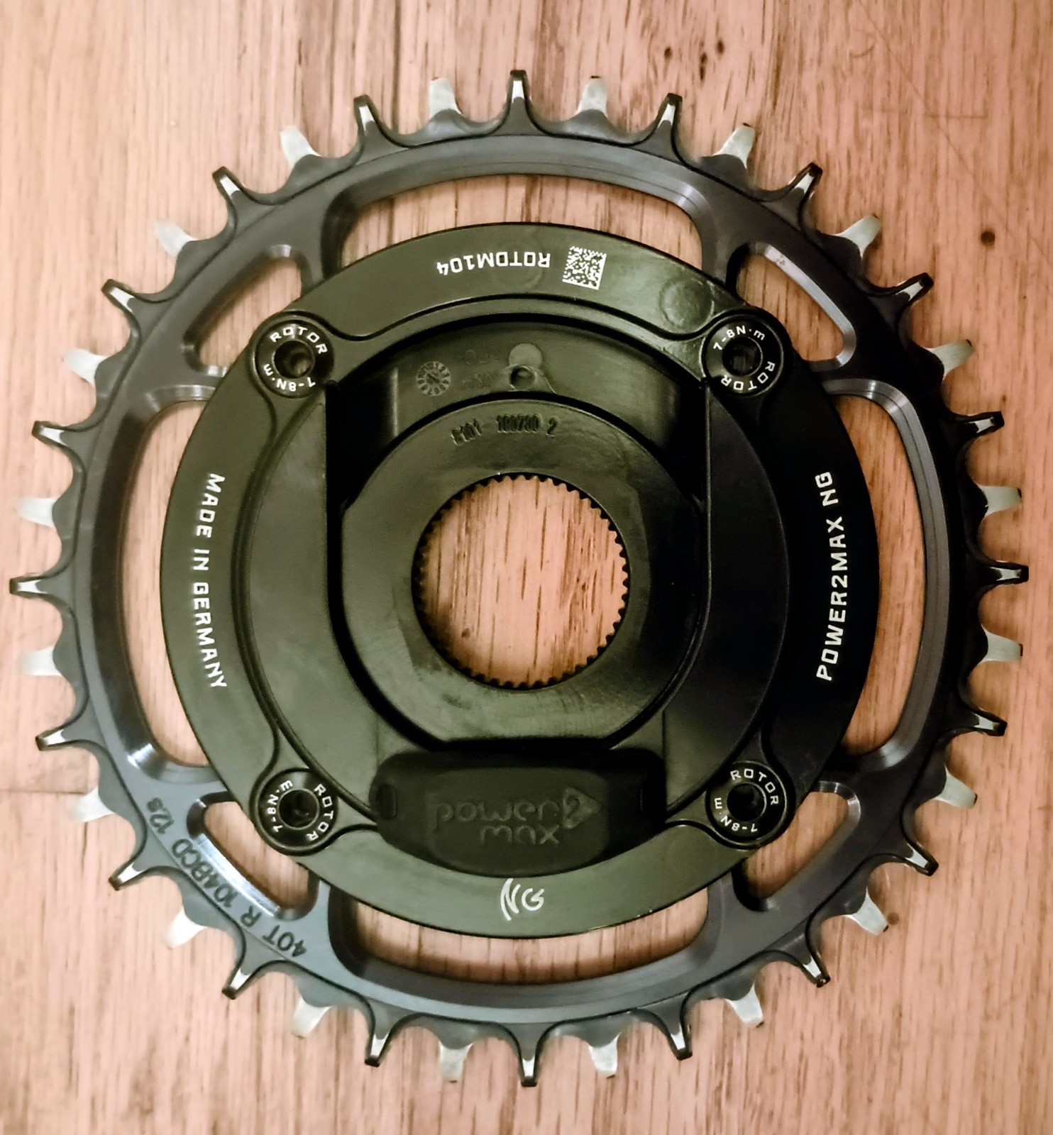 POWER2MAX NG  Power Meter Rotor Direct Mount 110 x 4 Bolt 40t Chainring