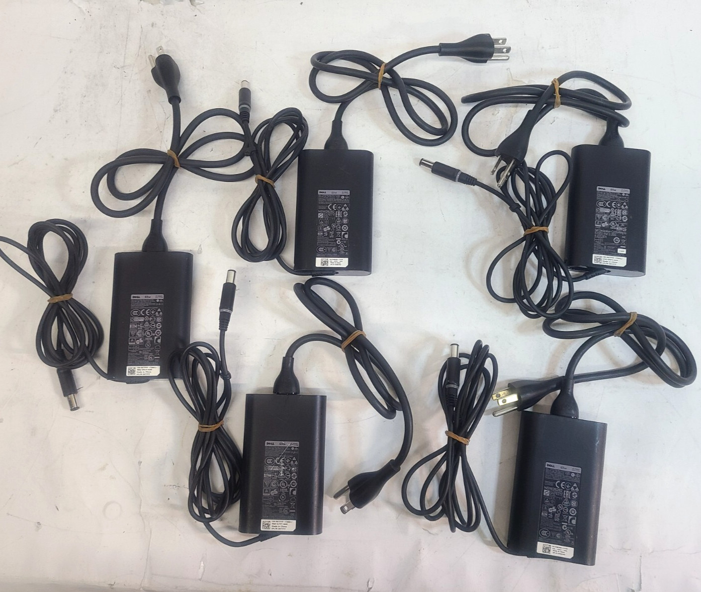 Mixed Lot of 10 Dell 65w LA65NM130 HA65NM130 Slim AC Adapters