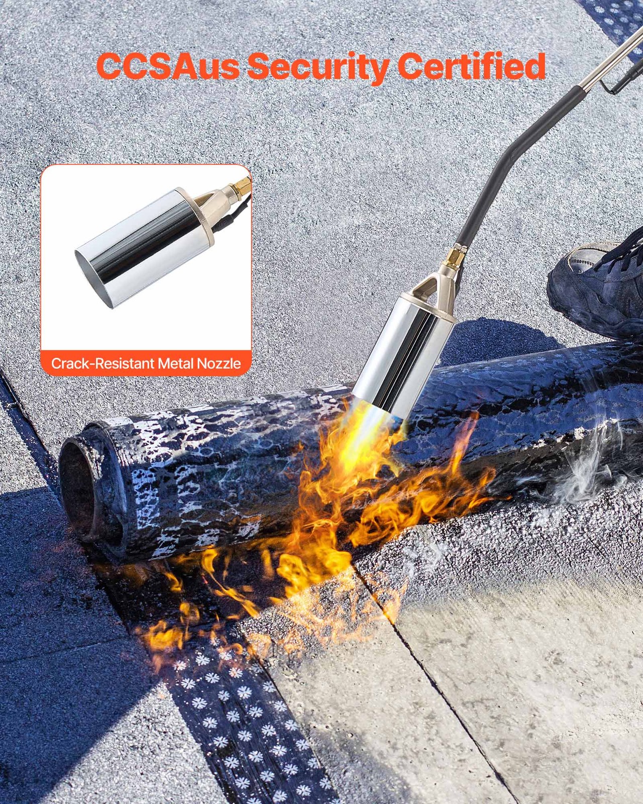 VEVOR Propane Weed Torch Burner Ice Snow Melter 2400000 BTU 10 ft Hose Portable