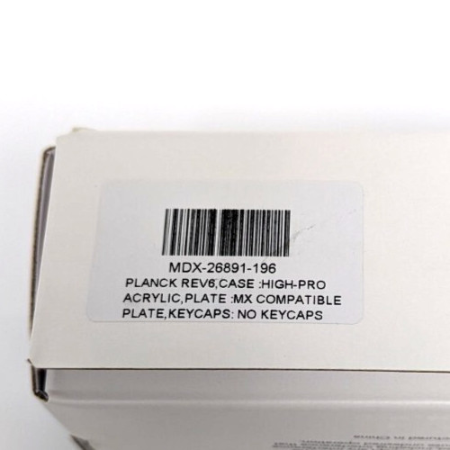 Drop+ OLKB Planck REV6 High-Pro Acrylic MX Compatible Plate No Keycaps/Switches