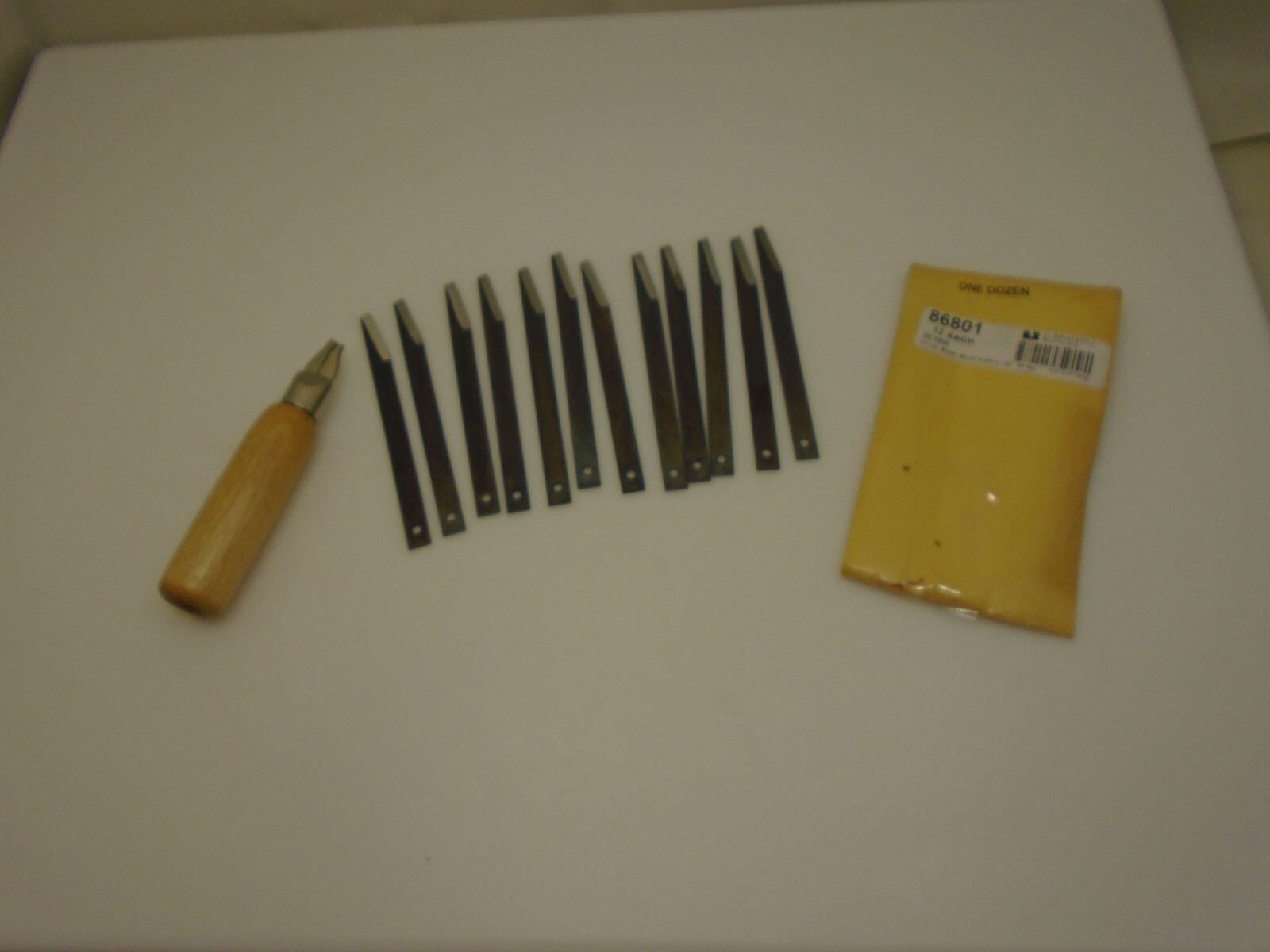 R Murphy Extension Blades (12) Bevel 2EXBB 4 3/4" x 3/8 inch 18ga 86801 & Handle