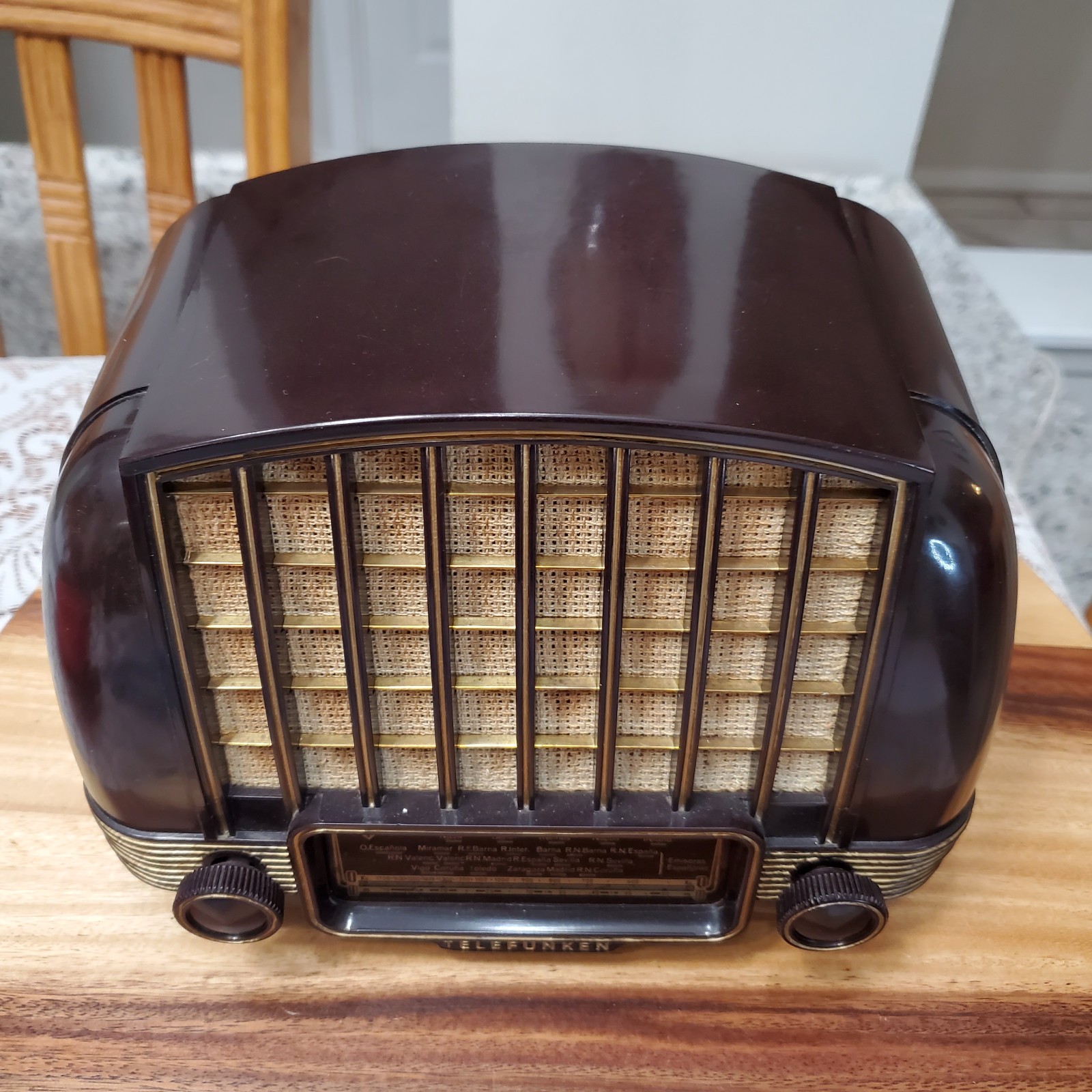 Ultra Rare Vintage 1954 Telefunken U-1515 Marimba Radio - Very Nice Works