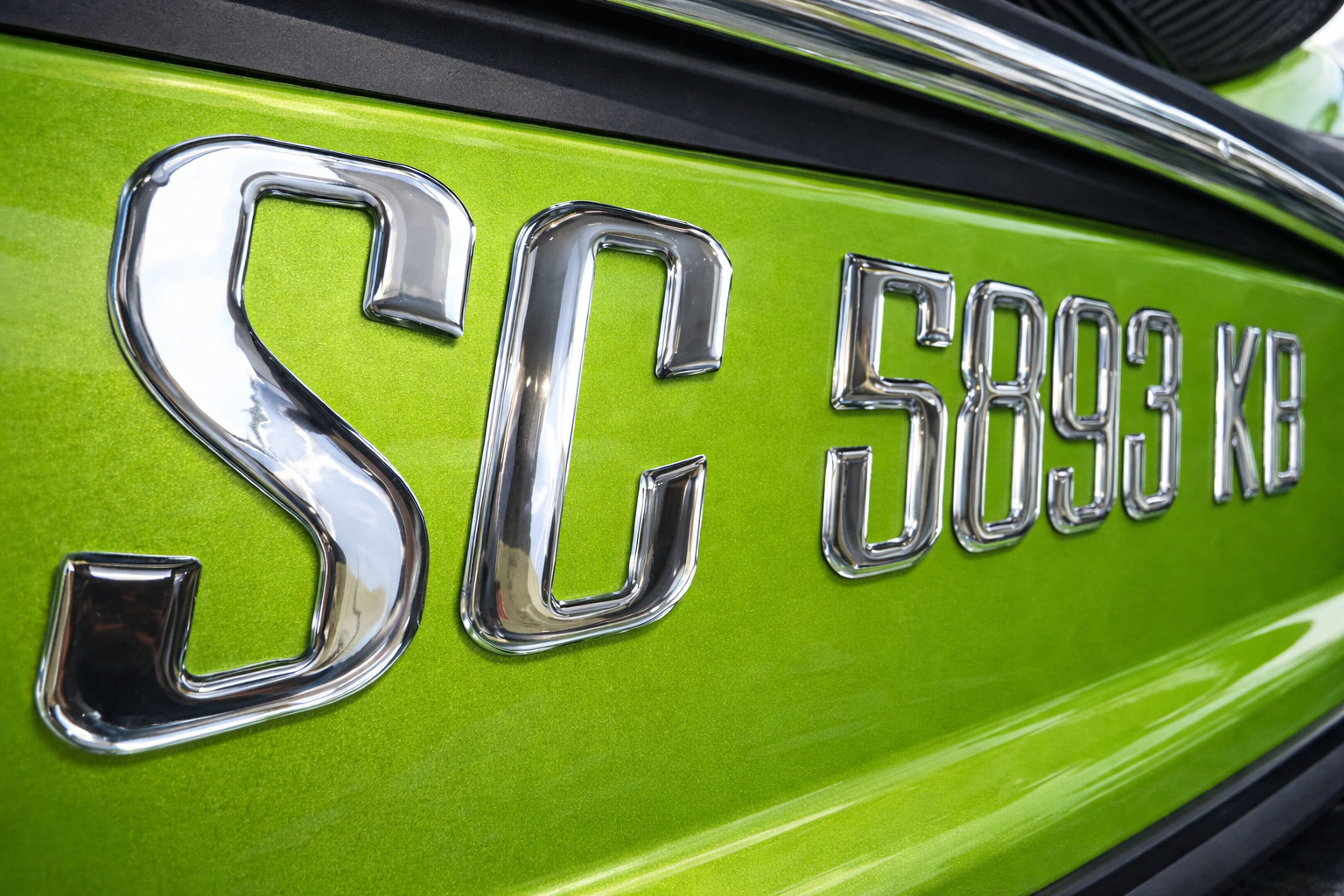 Chrome Boat Registration Numbers Letters 3D Raised Domed Marine Decals