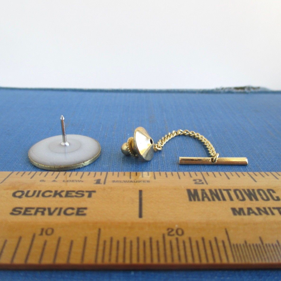 NYC Subway Token Tie Tack / Lapel Pin - Repurposed Vintage New York City Coin