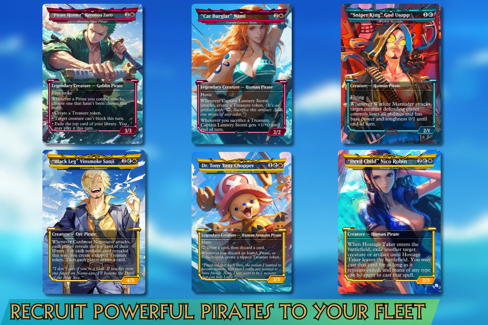 One Piece Pirate Commander MTG Alt-Art Deck. Ready to Play!