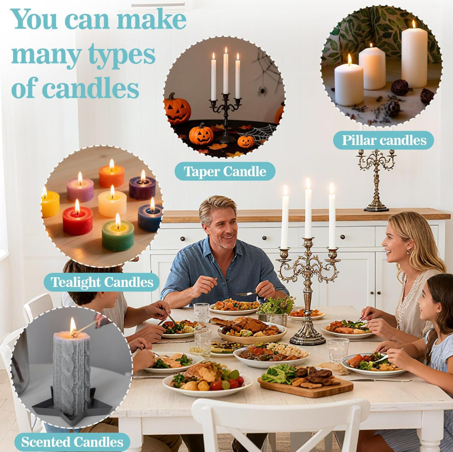 Wax for Candle-Making White Wax Beads, Wax Bulk for DIY Craft,Candle Making, USA