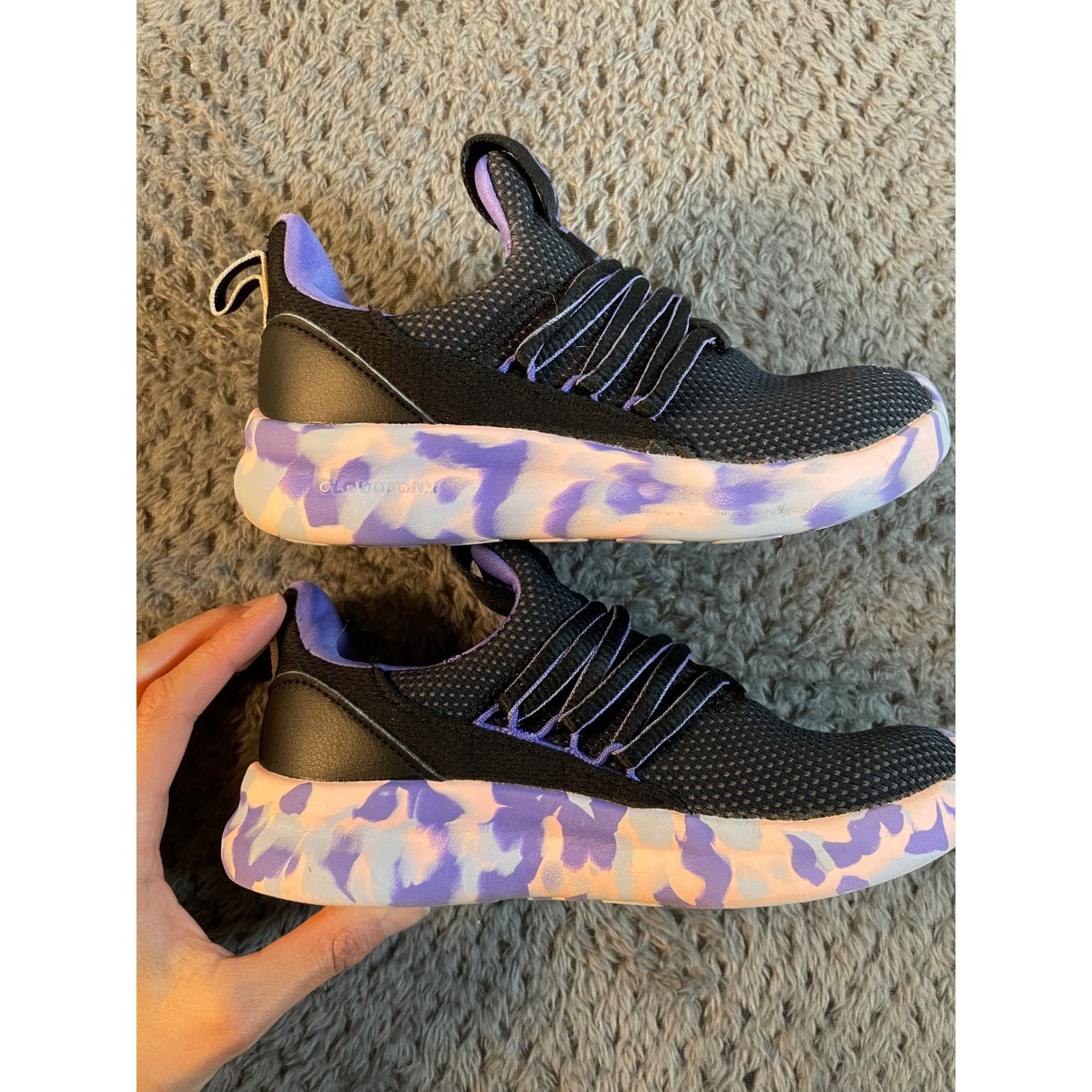 Adidas Lite Racer Adapt 7.0 Sneaker Multi Color Girls Sz 13 NEEDS INSOLES