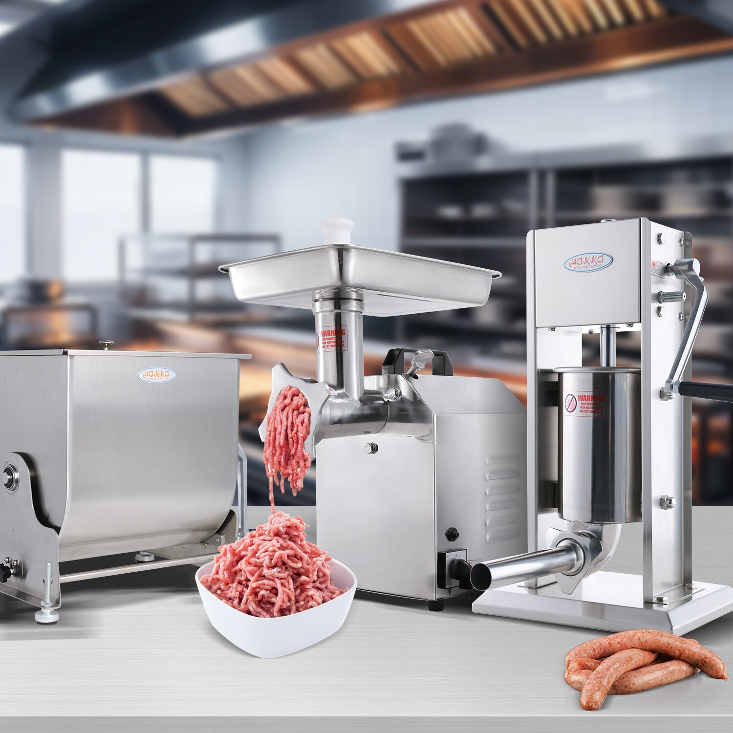 Hakka 3 in 1 Multi-function Food Processor Meat Mixer Grinder Sausage Stuffer