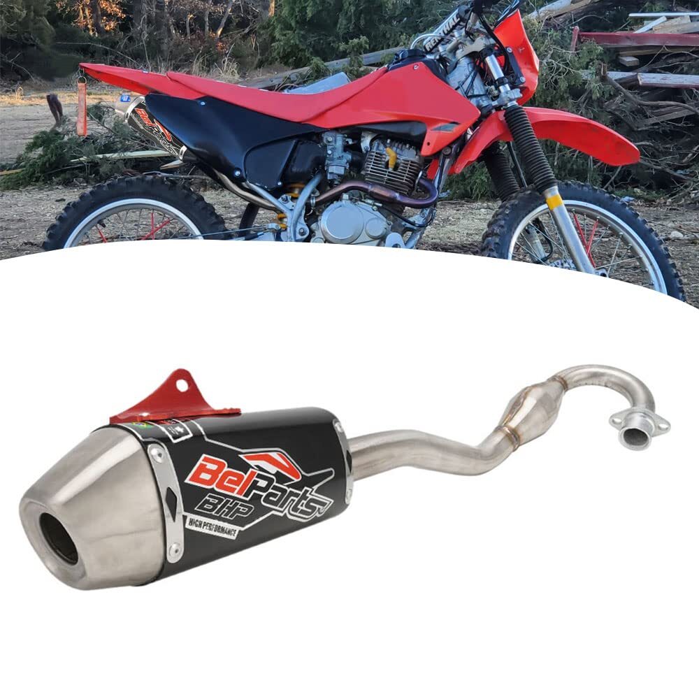 Exhaust Pipe Motorcycle Muffler Pipe Full Kit for CRF150F CRF230F 2003-2017 Red