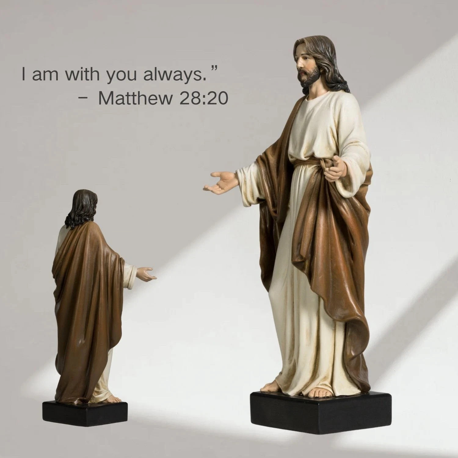 Jesus Statue 12" Hand-Painted Resin Open Arms Christian Religious Home Decor