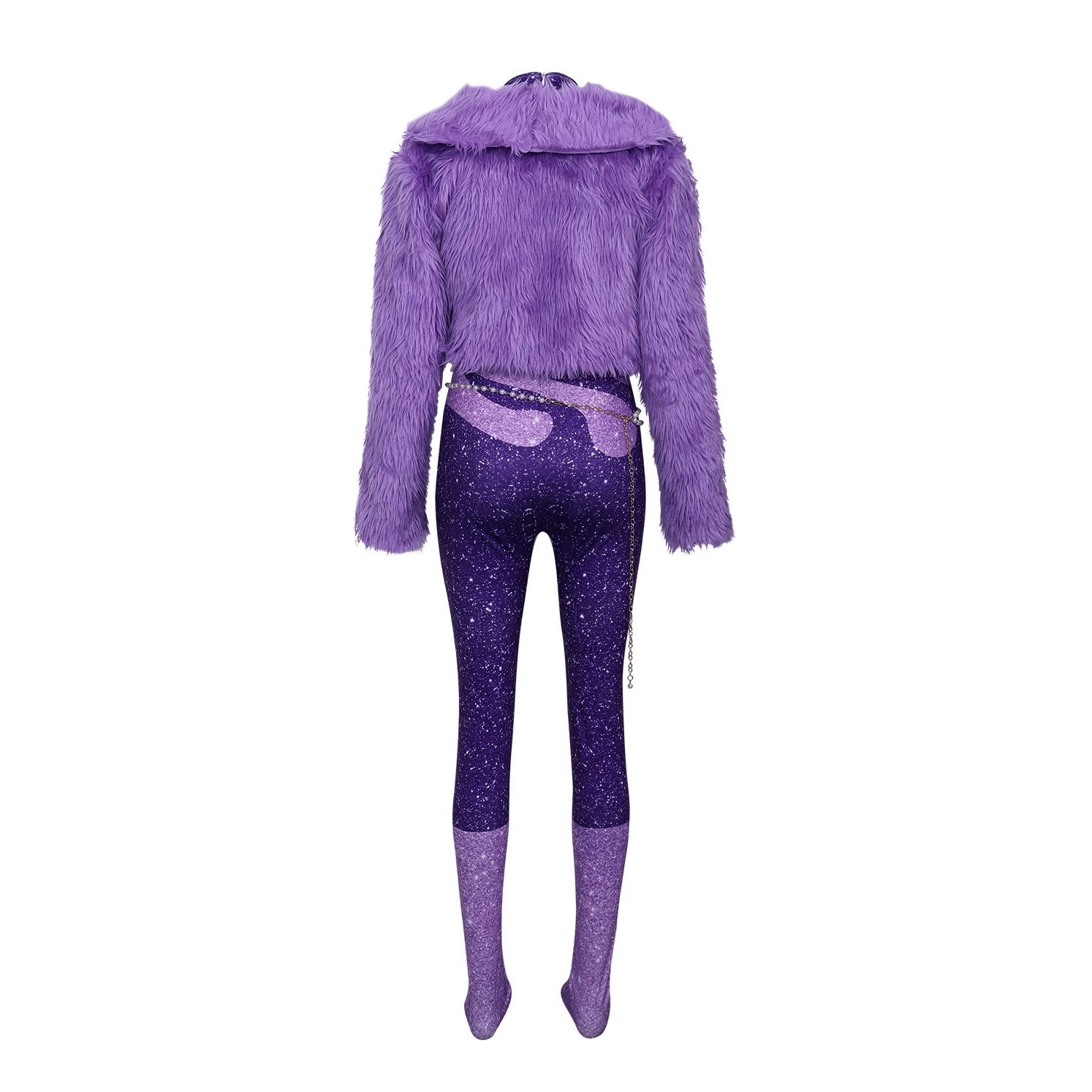 Kids Zootopia 2 Gazelle Cosplay Costume Antelope Singer Jumpsuit Purple Coat