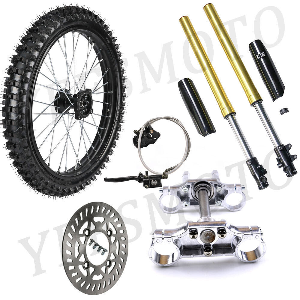 29" Front Forks  Triple Tree 70/100-19 Wheel Tire Brake 15mm Dirt Bike CRF 150cc