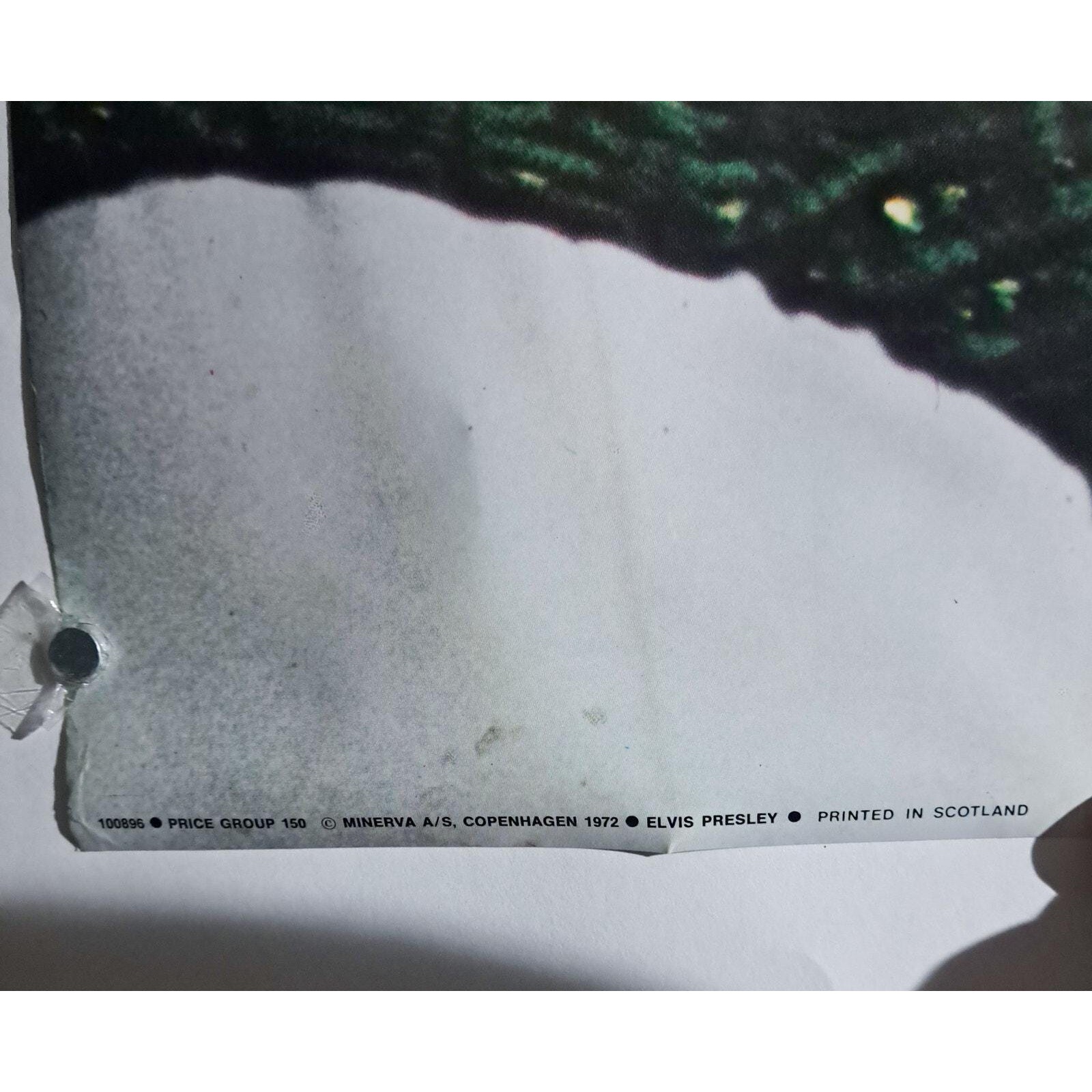 Elvis Presley Poster 1972 Minerva Copenhagen 24x36 Original Promo Print Scotland