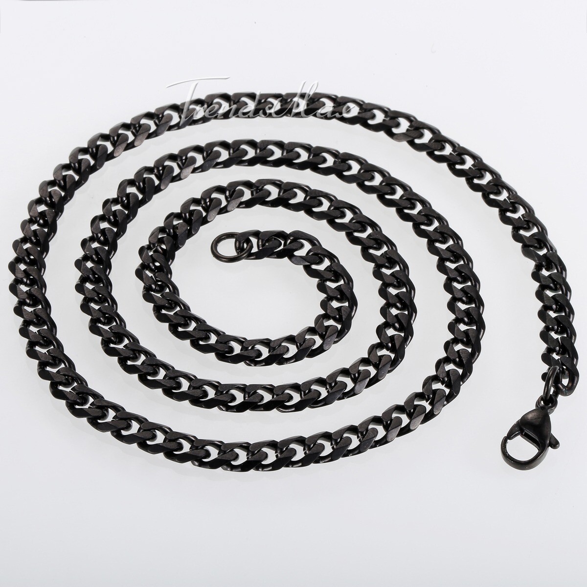 Men's Black Stainless Steel Cuban Necklace Curb Chain 3/5/7/9/11mm Wide Jewelry