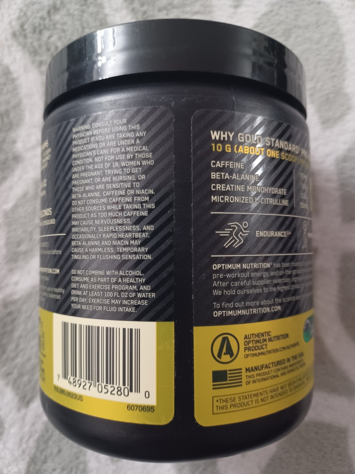 Sealed Optimum Nutrition, Gold Standard Pre Workout - Green Apple - 30 Servings