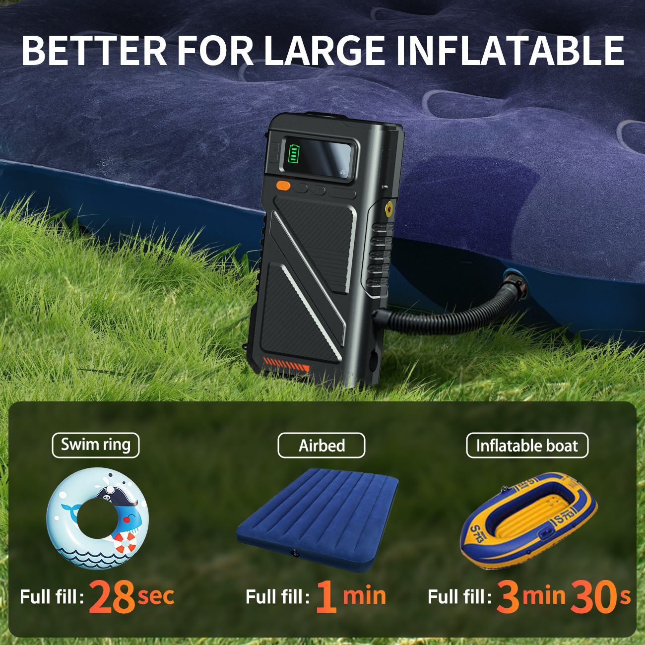 Geeneu 9000A Car Jump Starter with Air compressor ortable 12V Car BatteryBooster