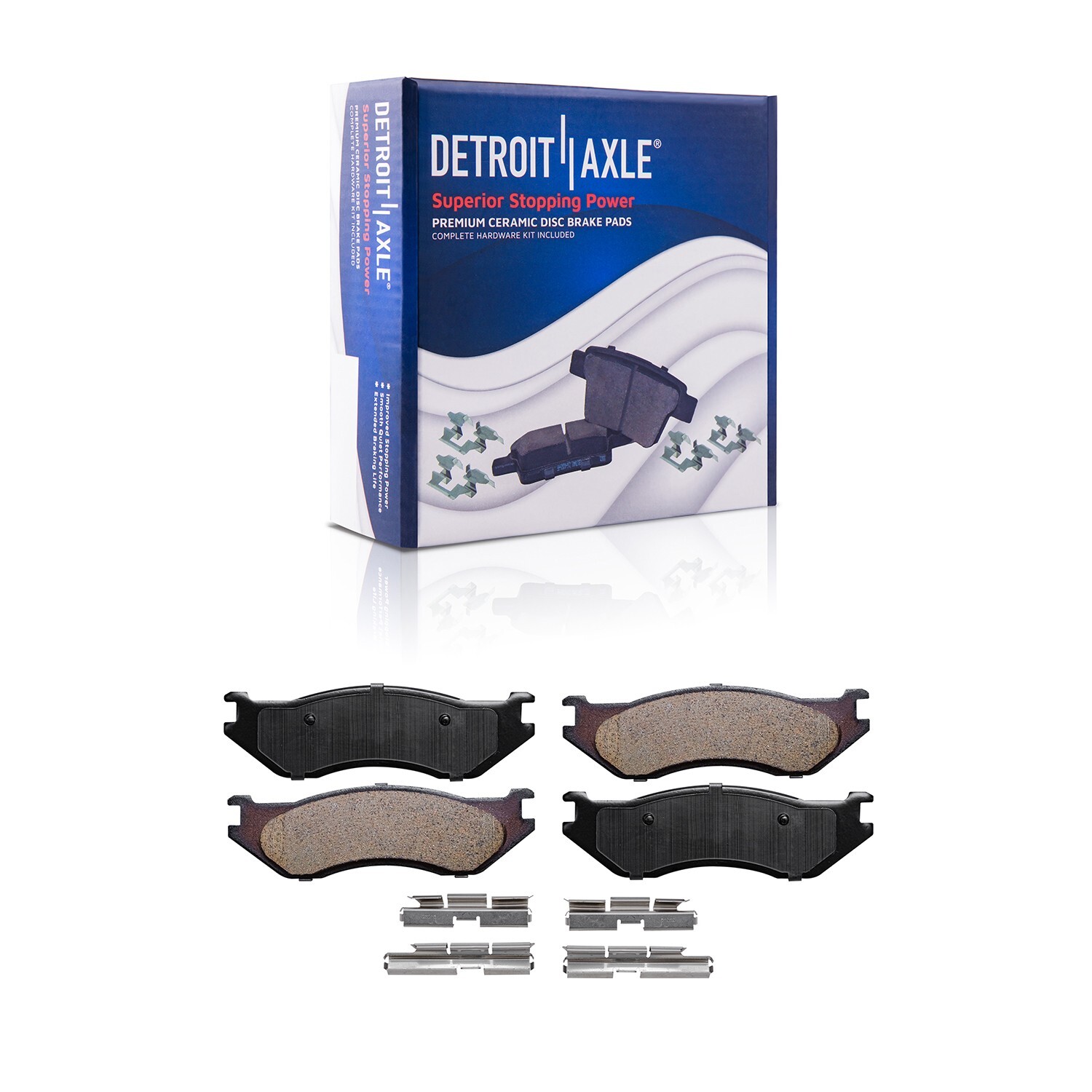 Front & Rear Drilled Rotors + Ceramic Brake Pads for Dodge RAM 1500 Durango