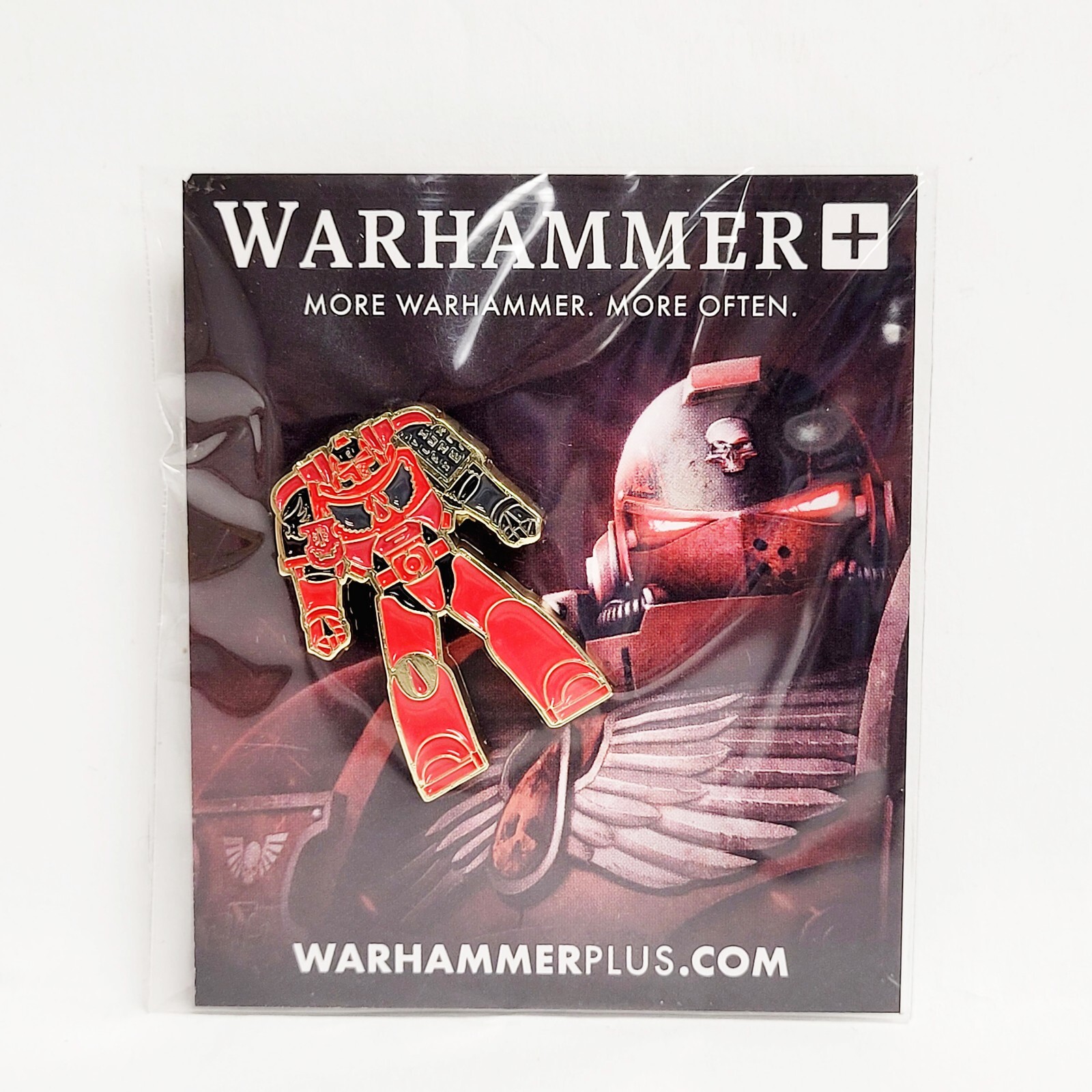 Warhammer Plus Exclusive 40K Blood Angels of Death Lapel Pin Badge, Sgt Kazarion