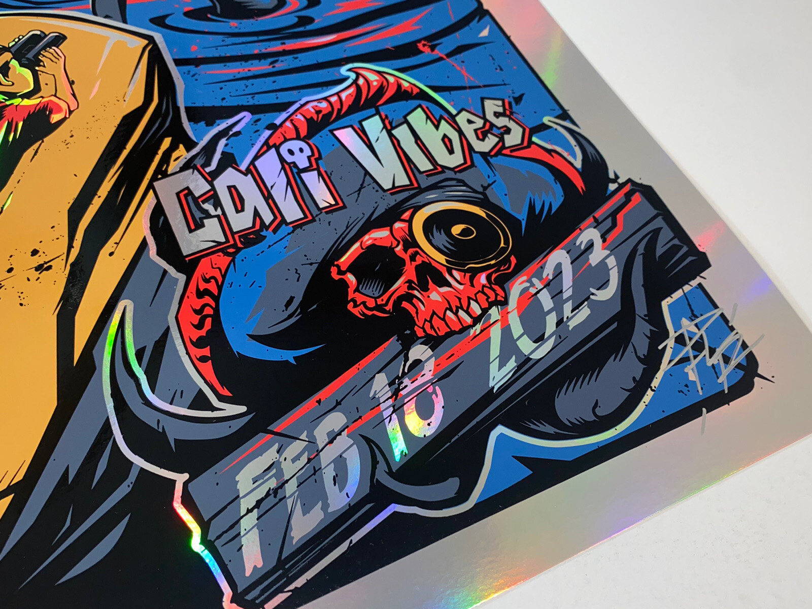 Dirty Heads Poster Cali Vibes 2/18/23 Rainbow Foil Silkscreen Official S/N X/10!